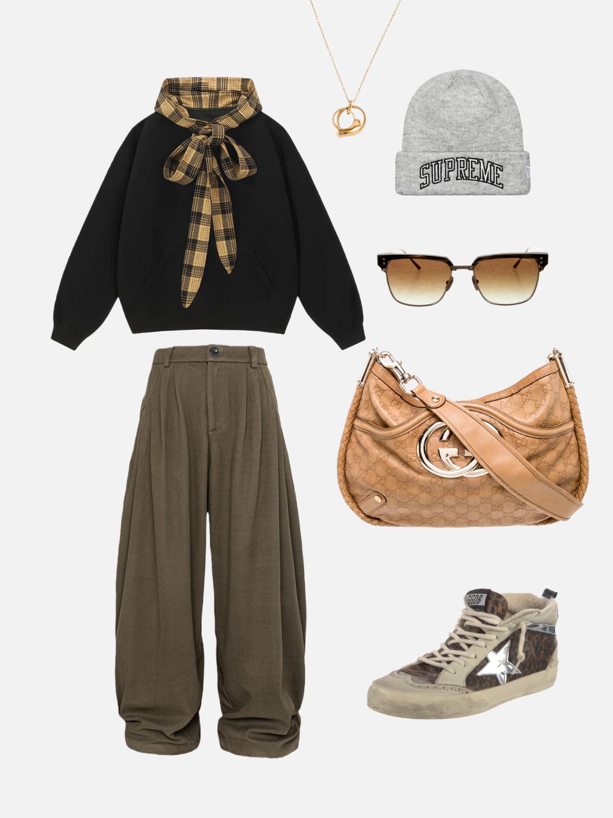 haaura Draped Super Baggy Barrel Pants