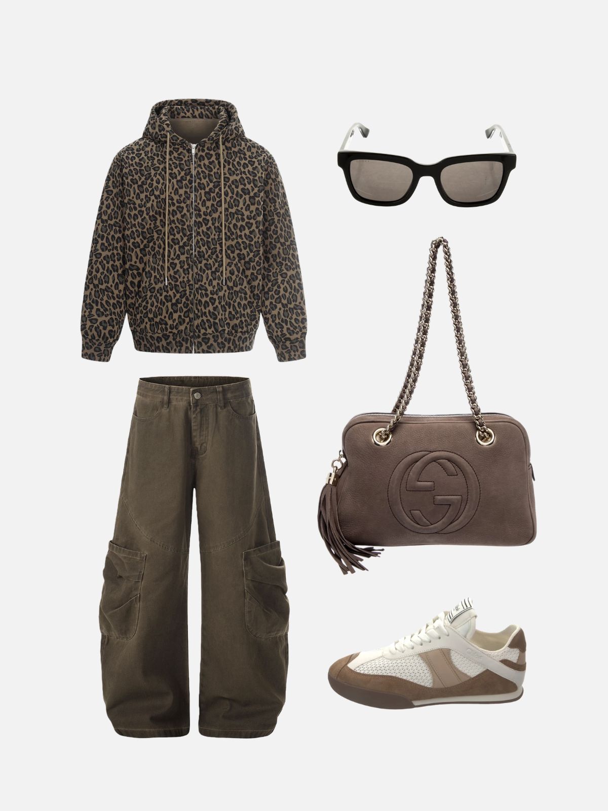 Haaura Multi Pocket Baggy Barrel Pants