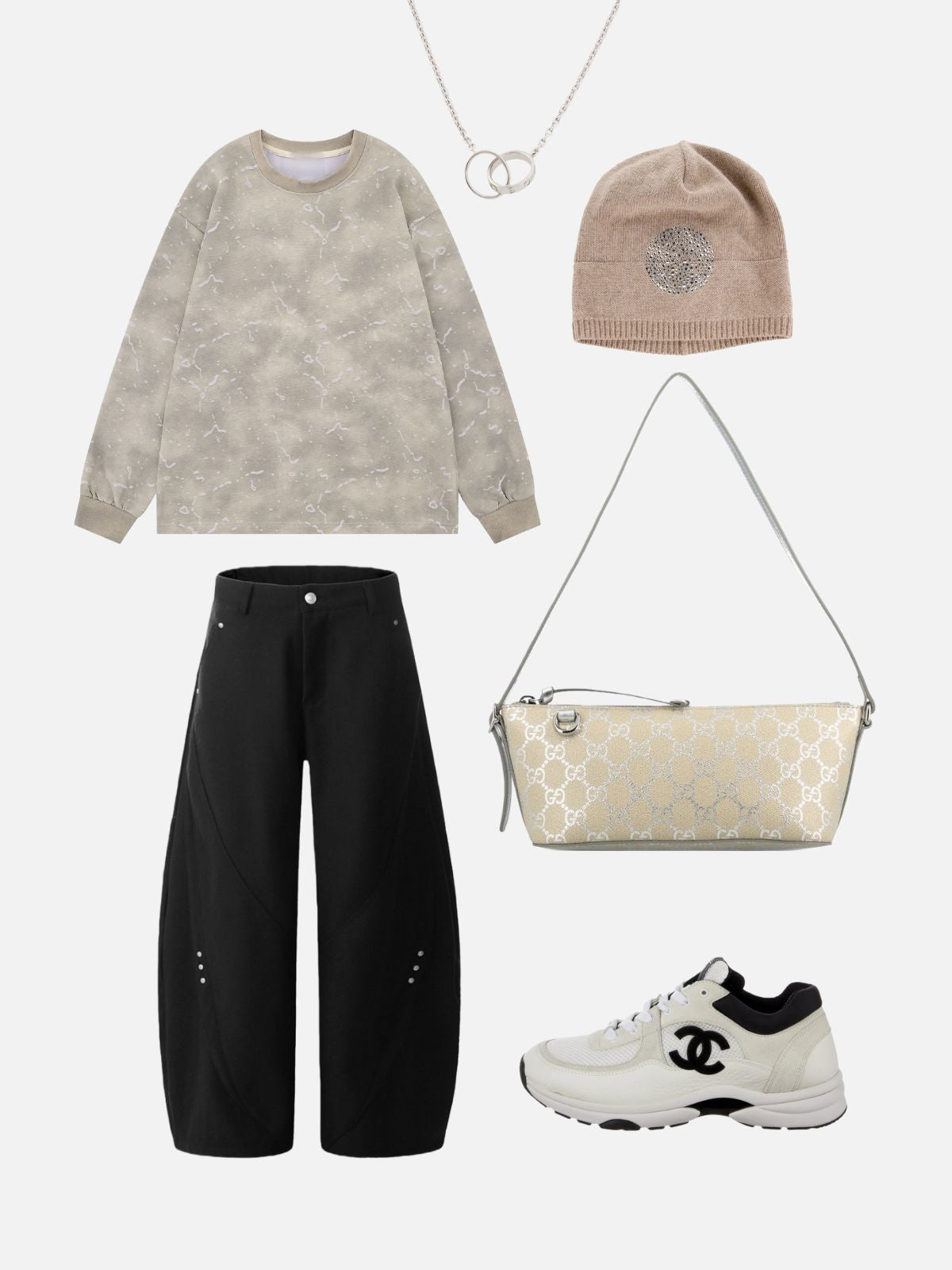 Haaura Abstract Circuit-Line Long Sleeve Top