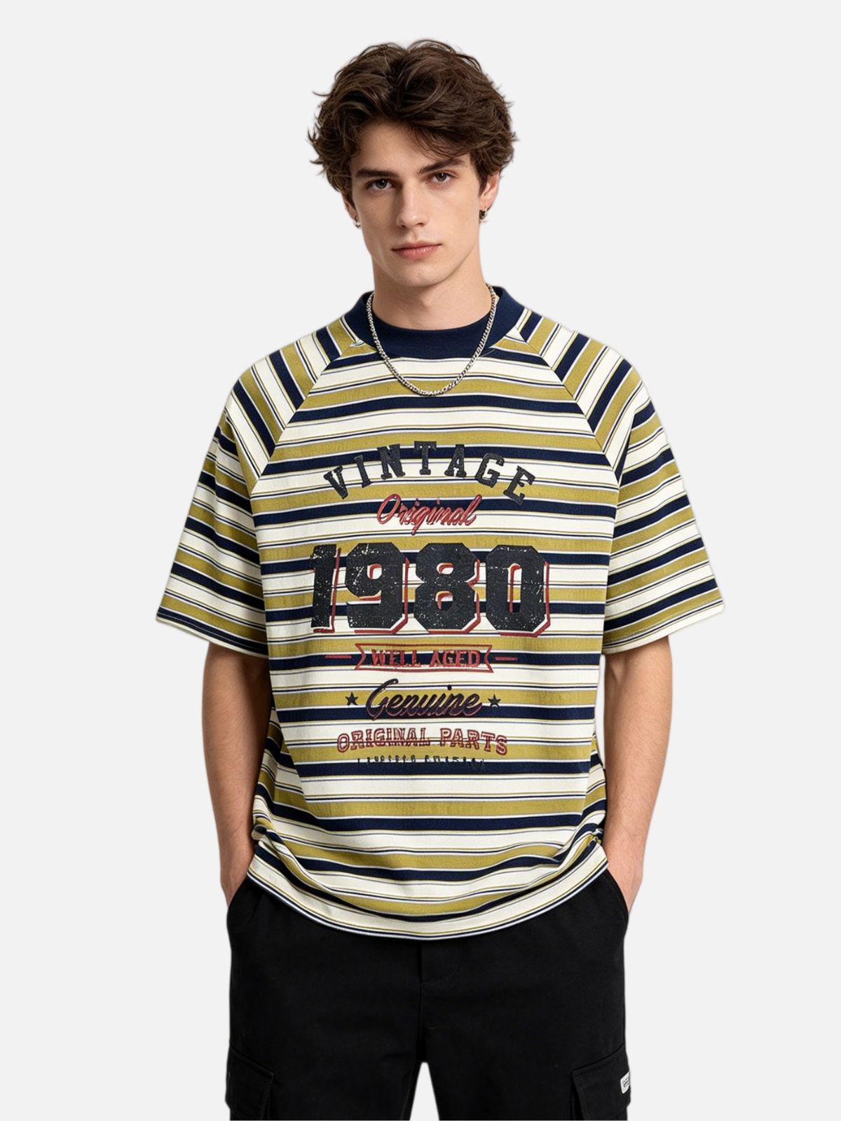 Haaura 1980 Striped Vintage Tee