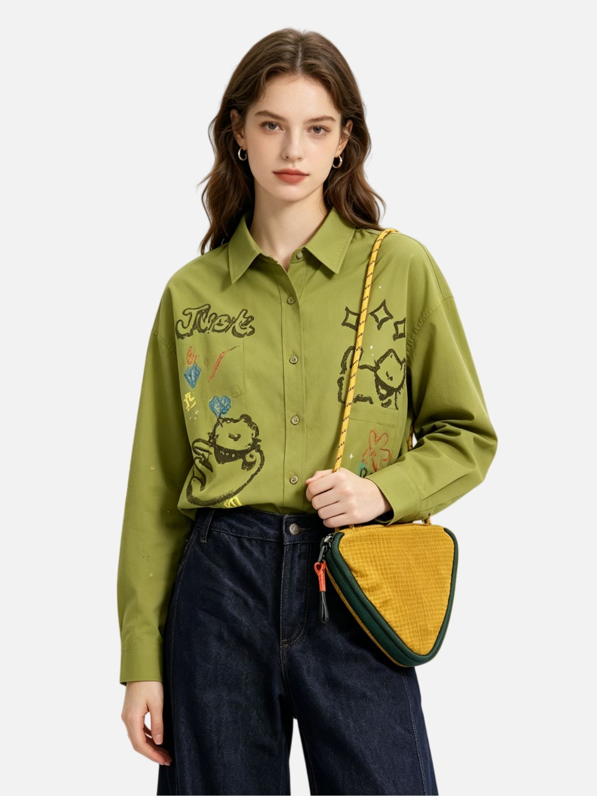 Retro Triangle Grid Harness Pouch