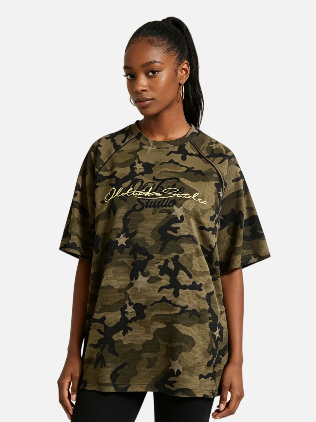 Haaura Vintage Camo Star Raglan Tee