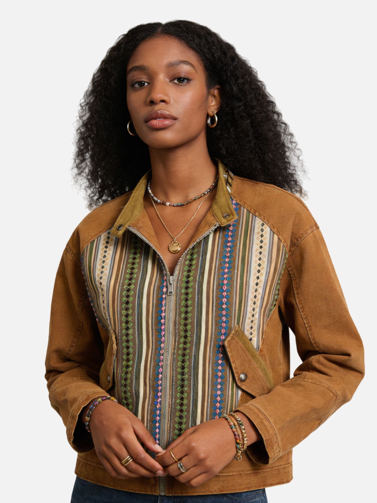 Haaura Ethnic Panel Utility Jacket