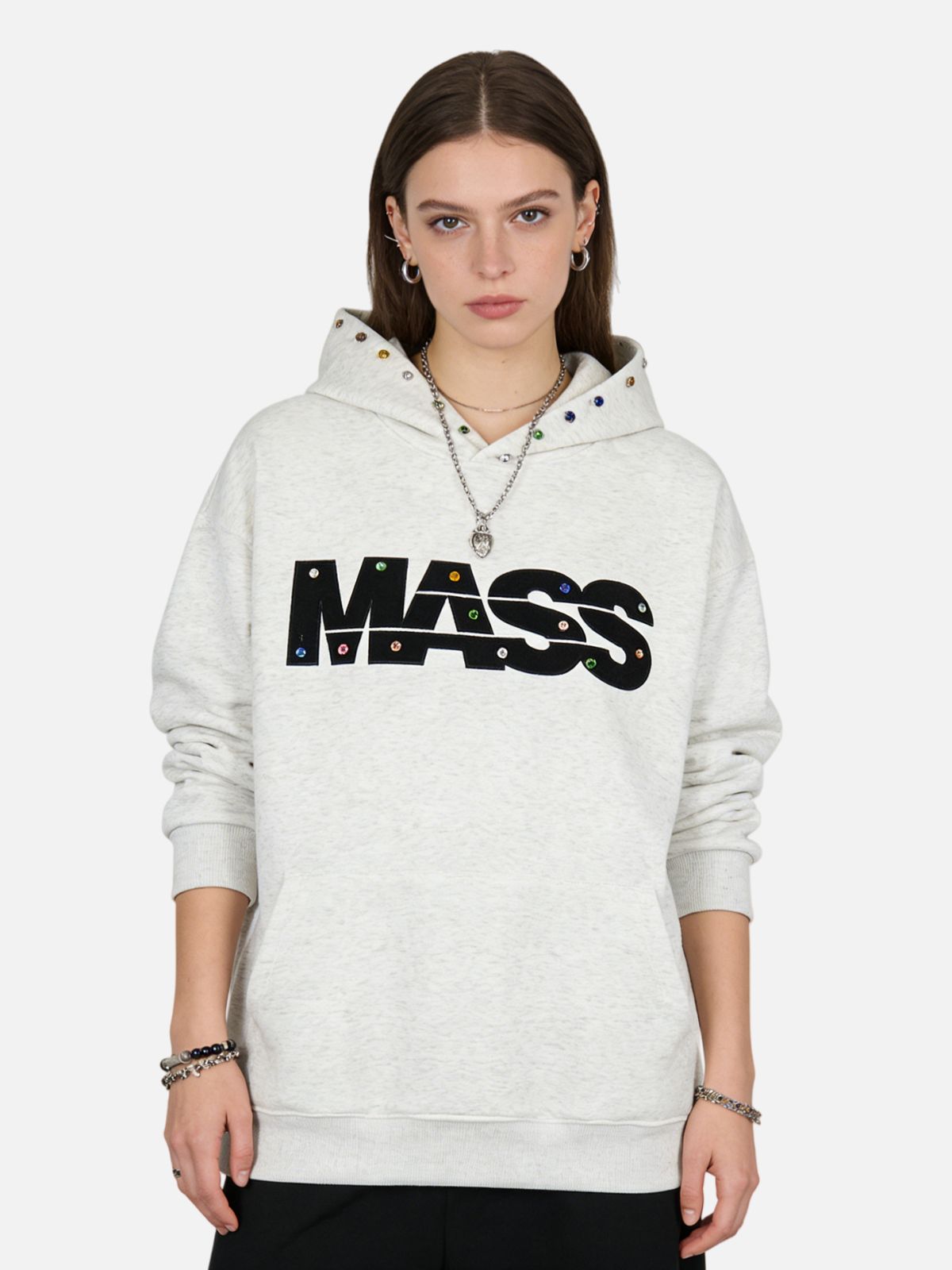 Haaura MASS Rhinestone Hoodie