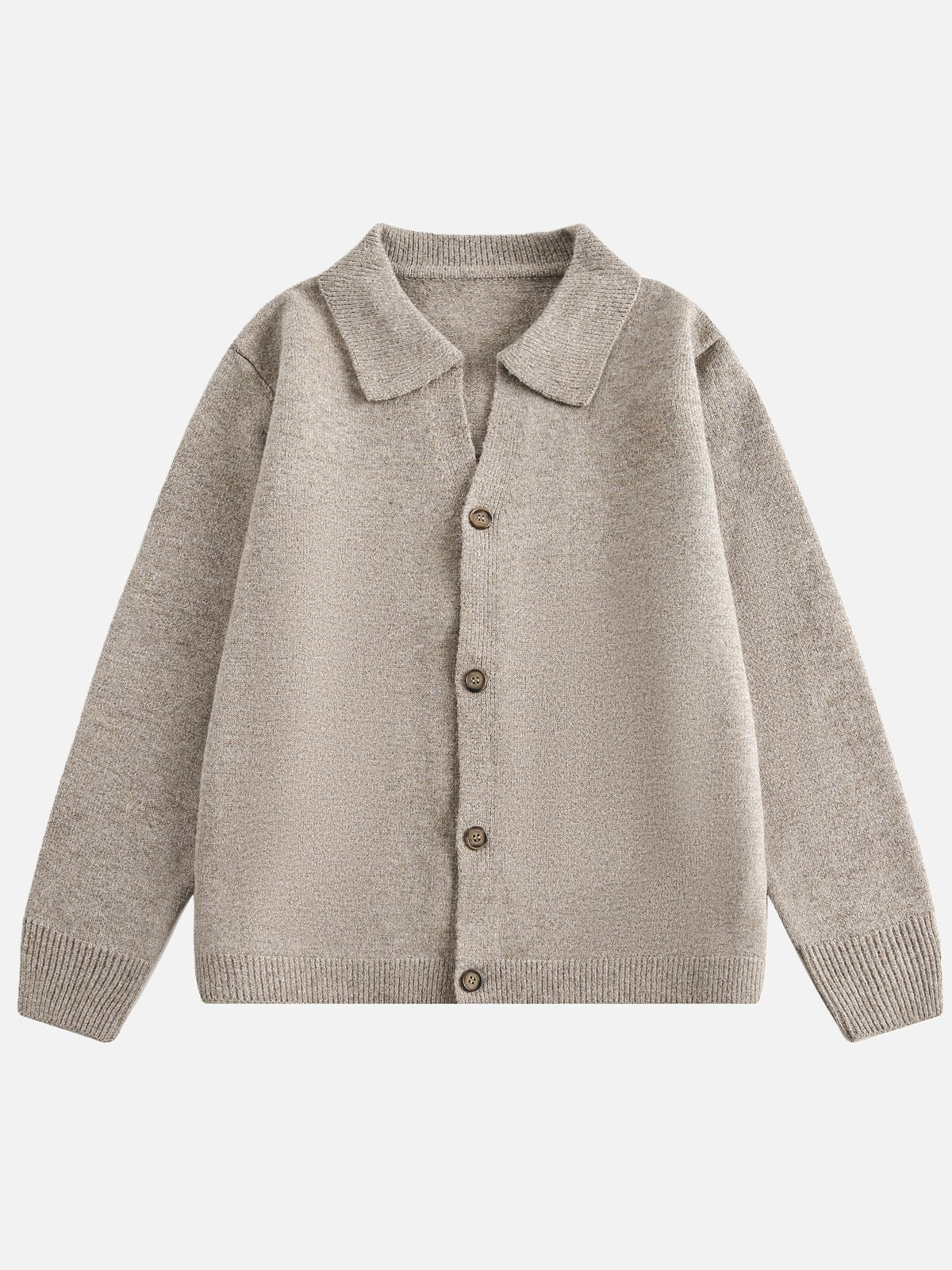 Haaura Button-Placket Relaxed Knit Cardigan