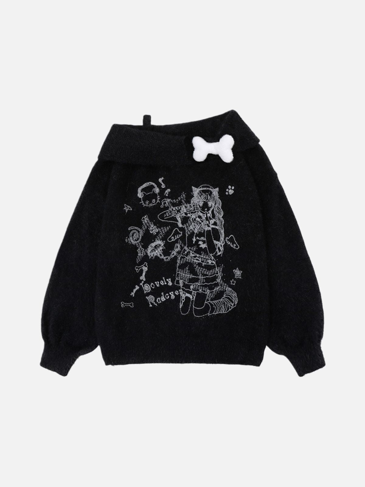 Haaura Lovely Radge Bow Neck Sweater