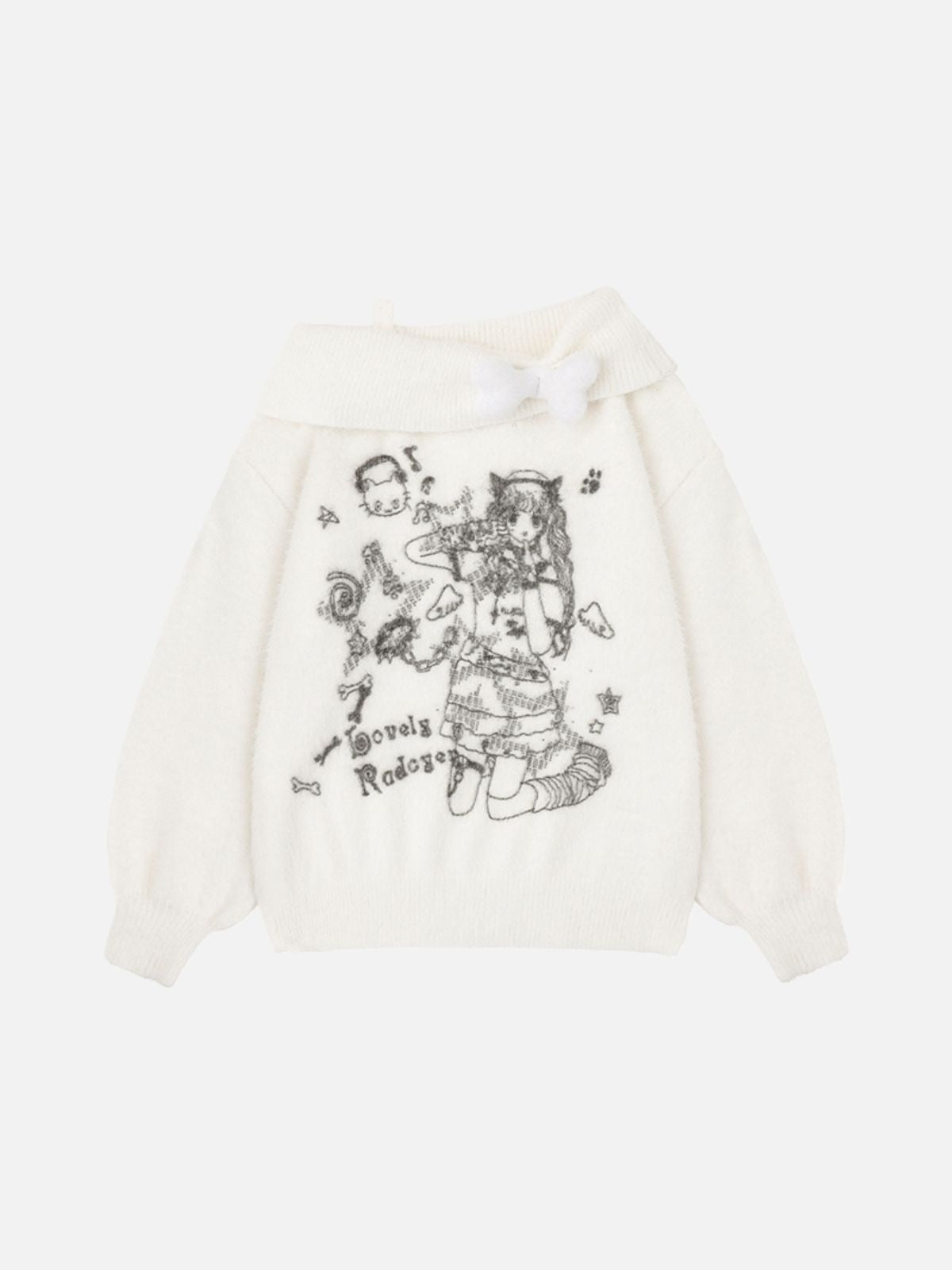 Haaura Lovely Radge Bow Neck Sweater
