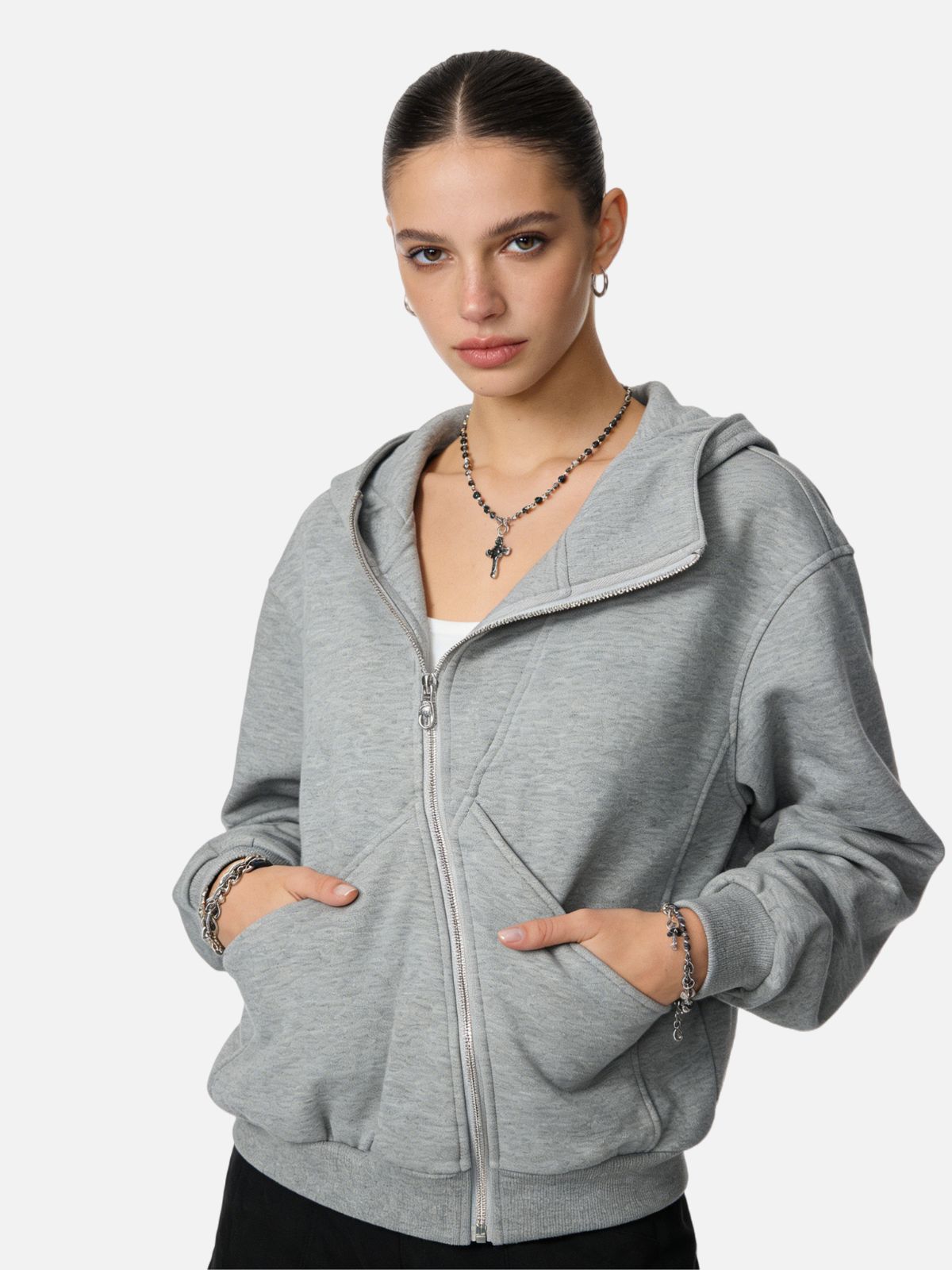 Haaura Deconstructive Zip Up Hoodie