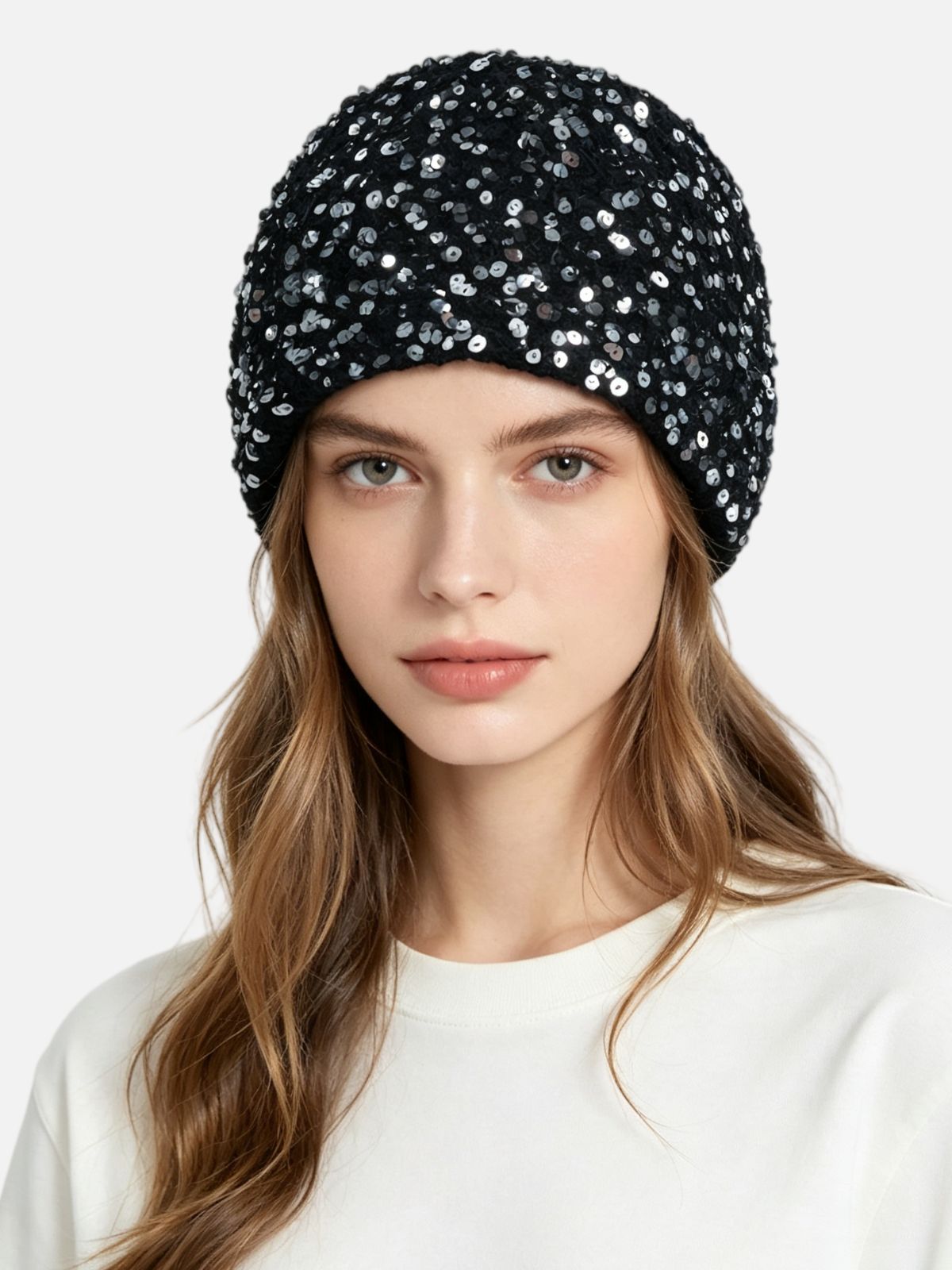 Sequin Turban Beanie