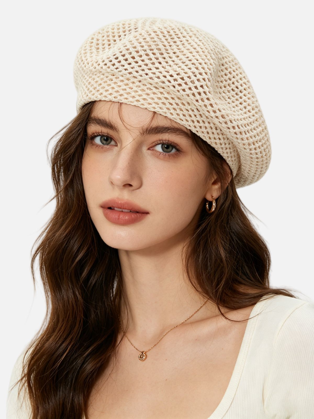 Crochet Mesh Beret