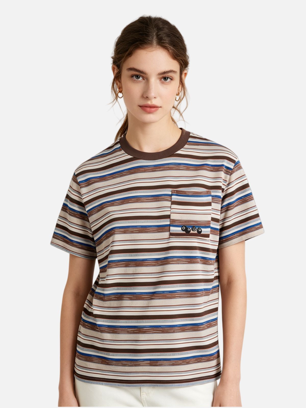 Haaura Striped Pocket Tee