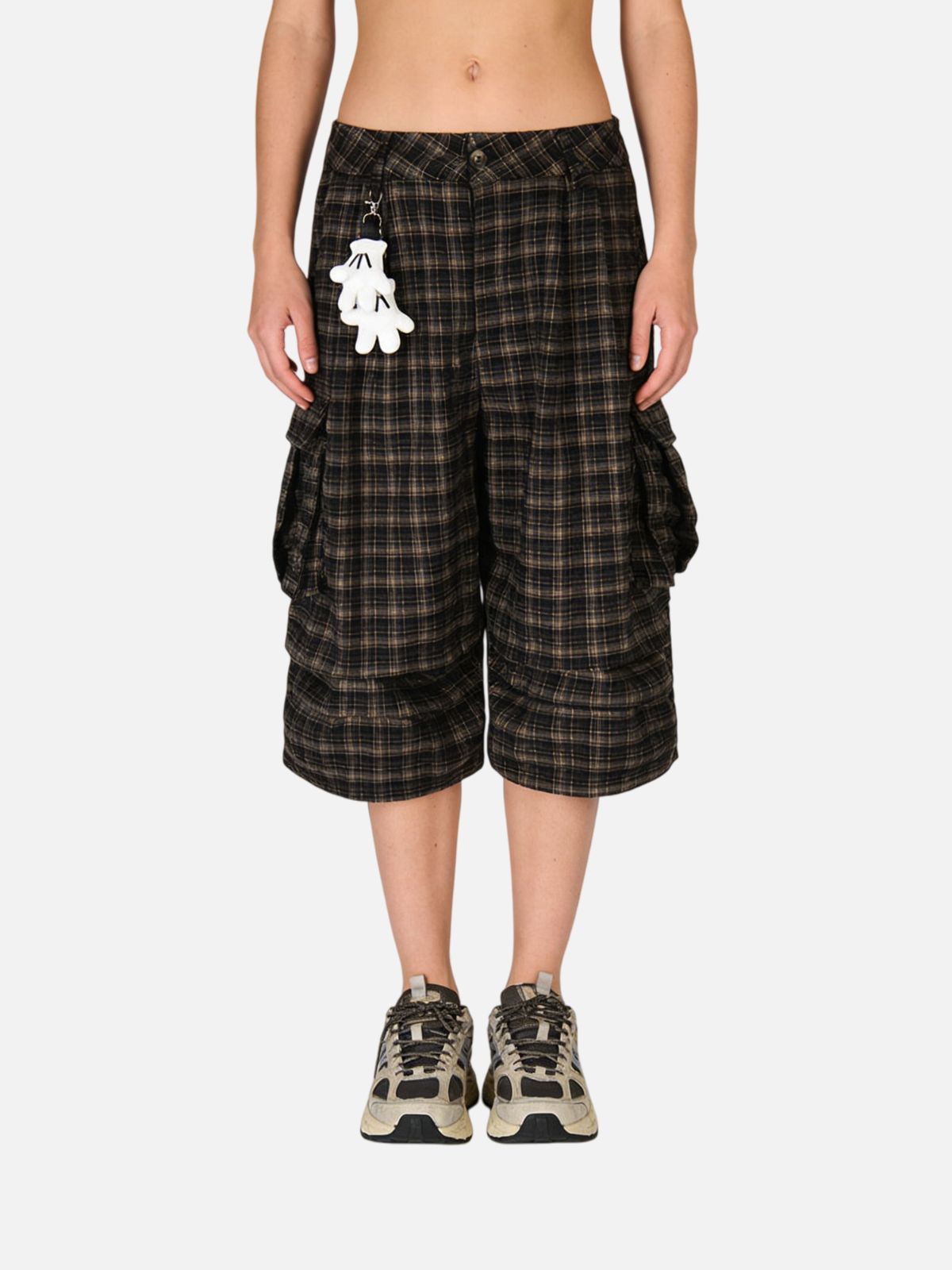 Haaura Checkered Cargo Jorts