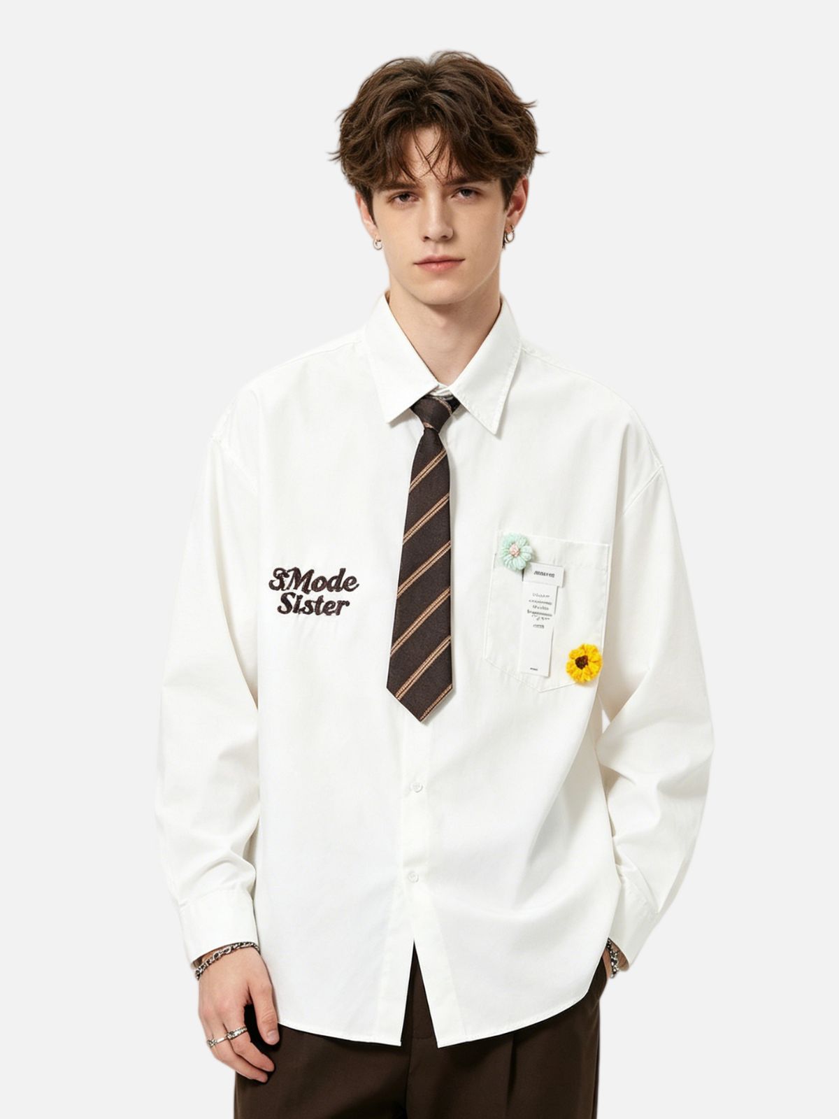 Haaura Bow Tie Floral Shirt