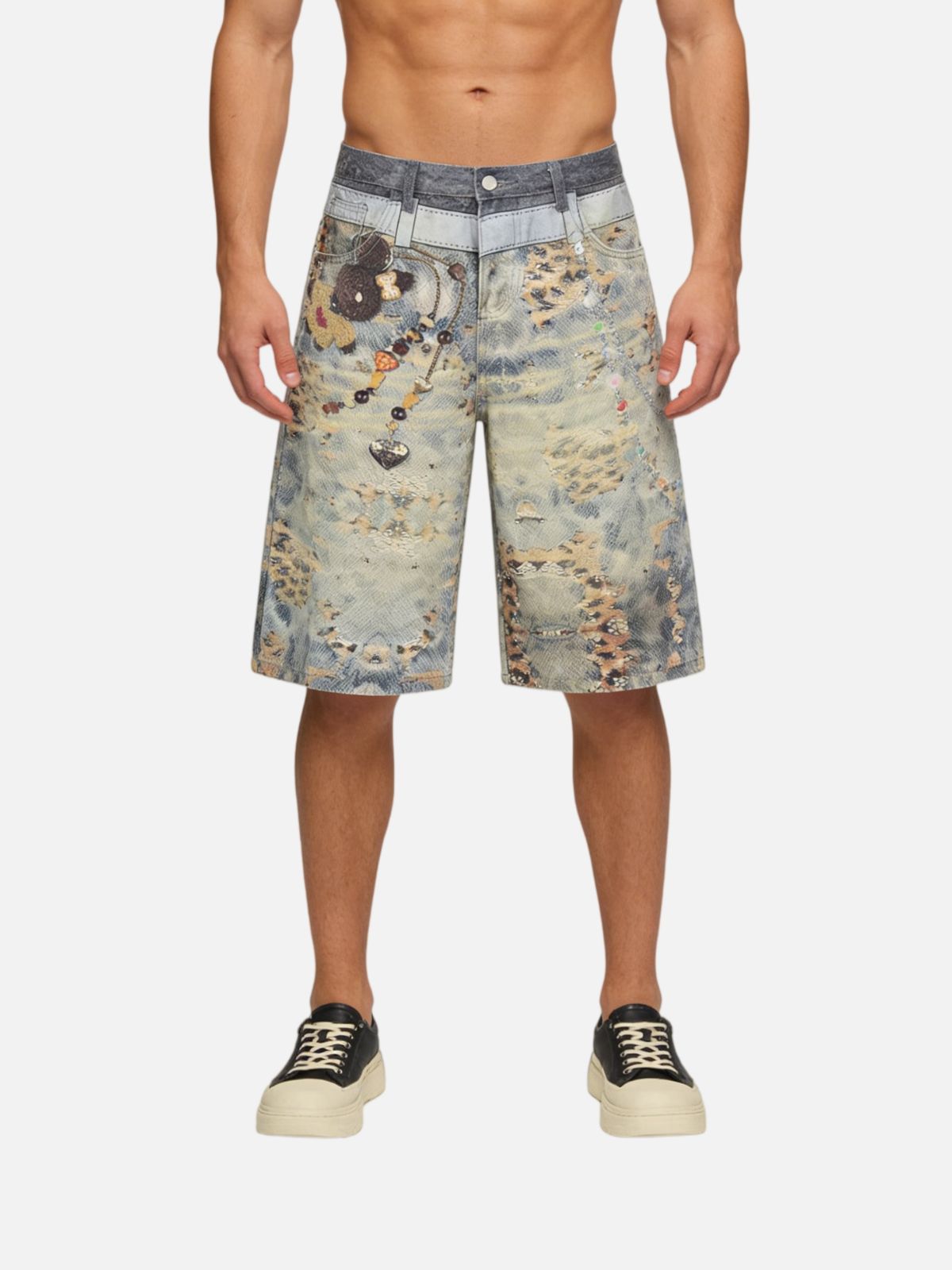 Haaura Leopard Graphic Jorts