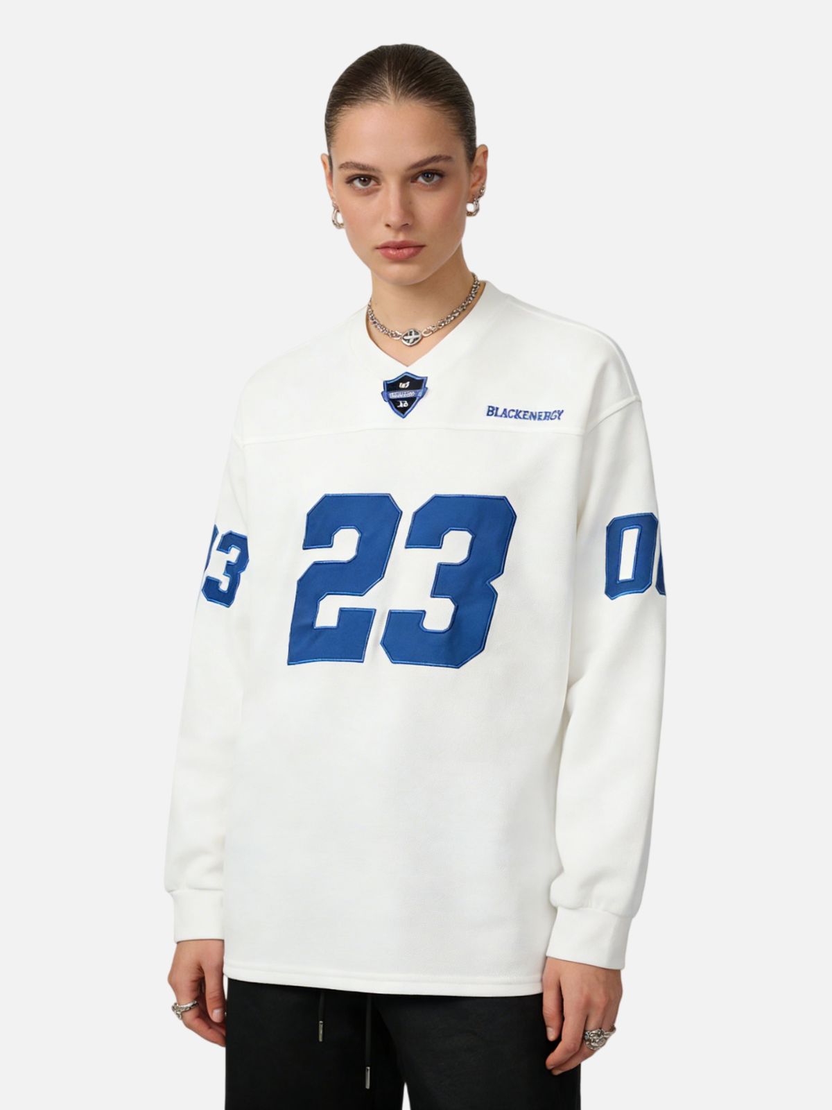 Haaura No.23 Embroidered Pullover Hoodie