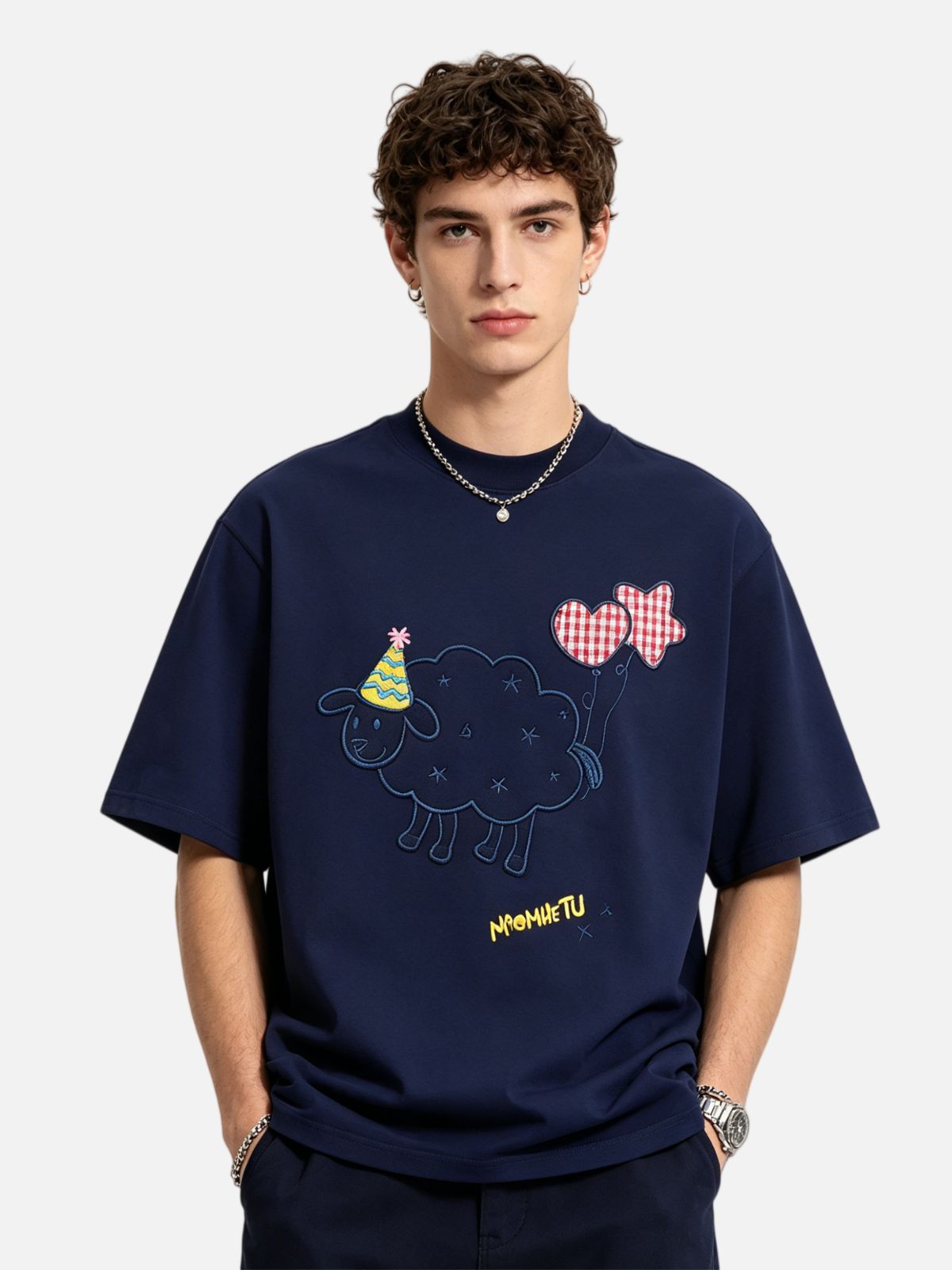 Haaura Cartoon Sheep Graphic Tee