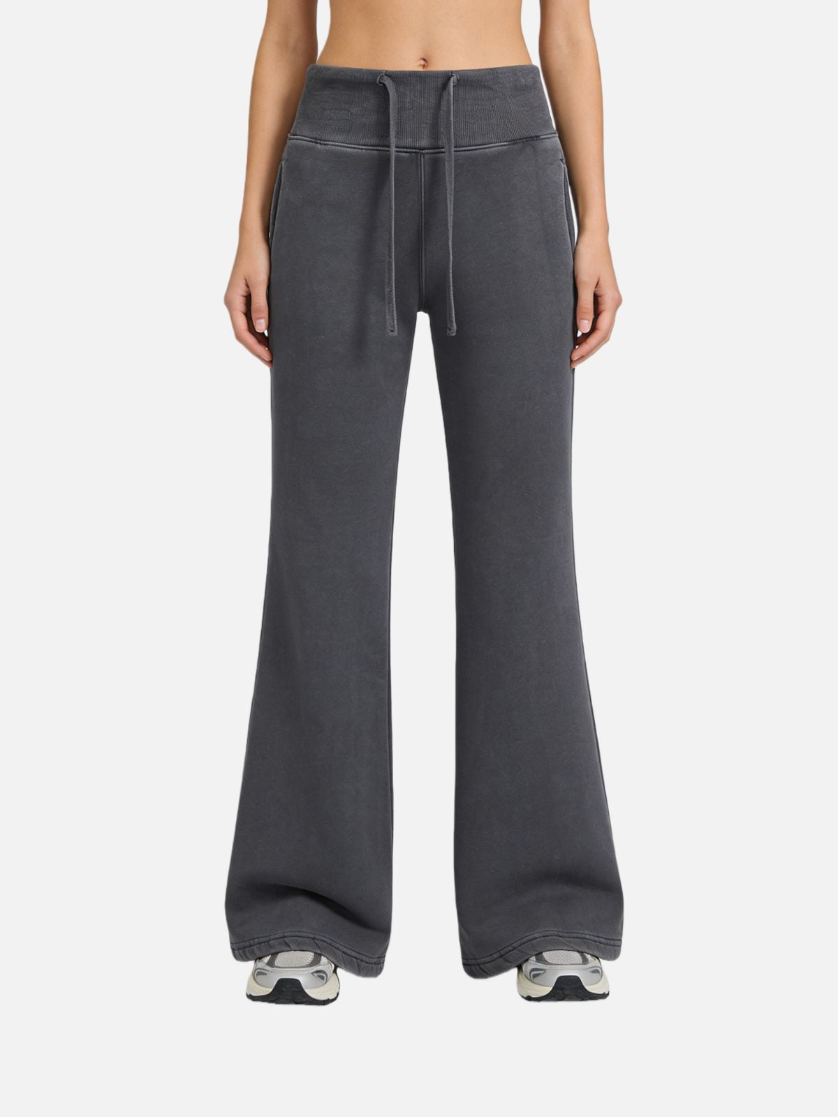 Haaura Solid Fleece Bootcut Sweatpants