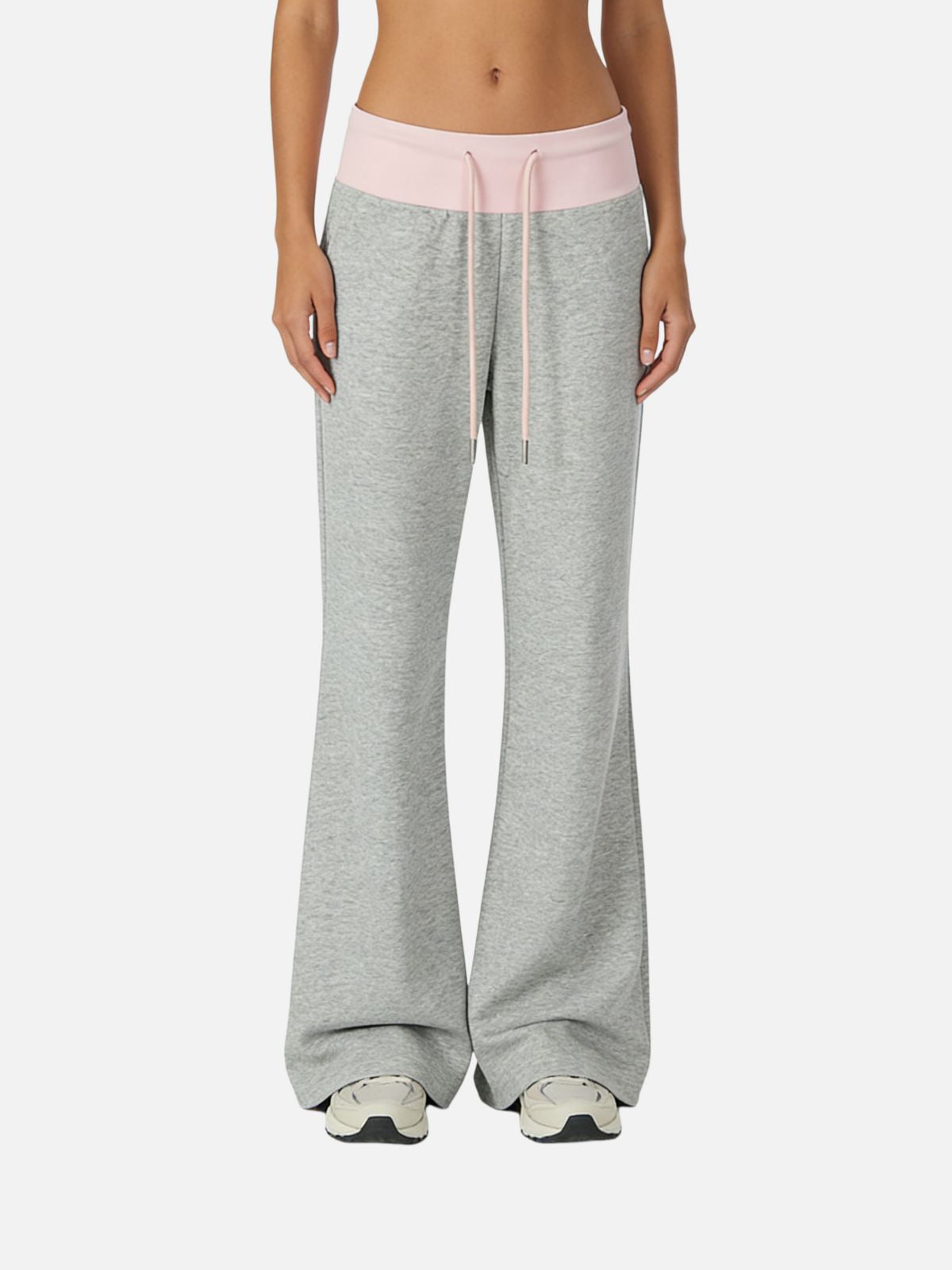 Haaura Contrast Waist Bootcut Sweatpants