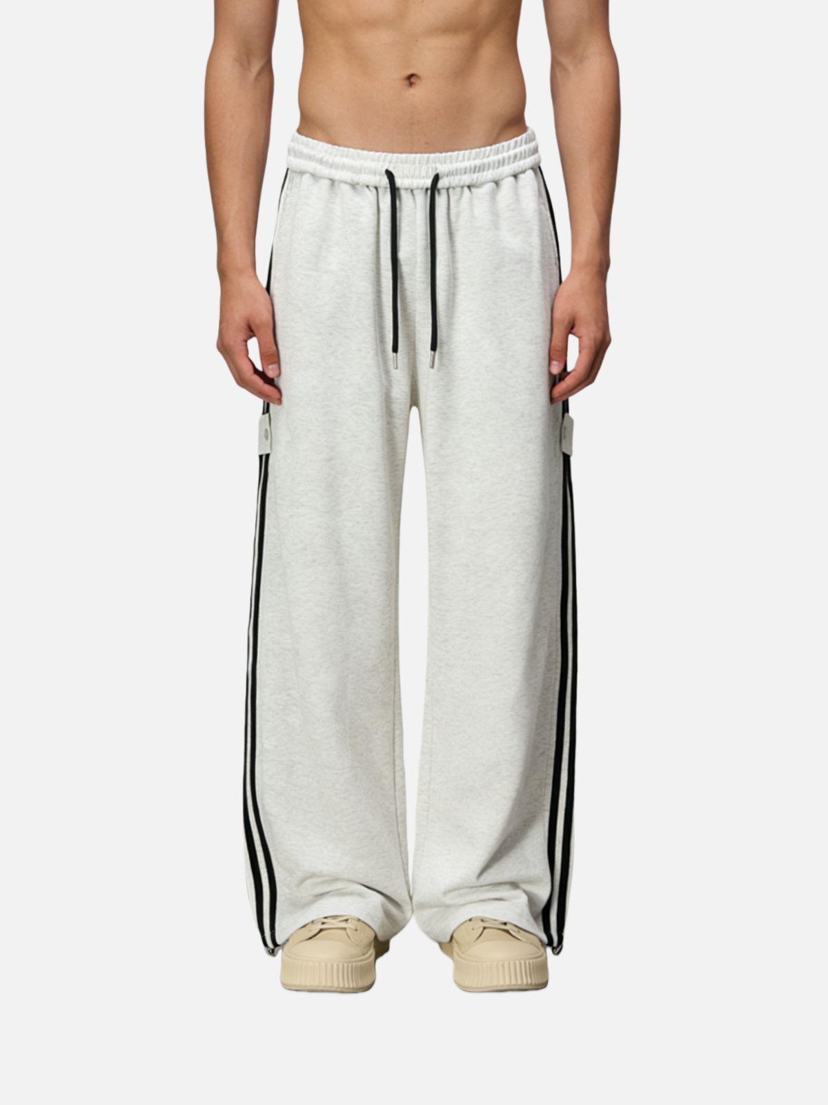 Haaura Super Baggy Stripe Drawstring Sweatpants