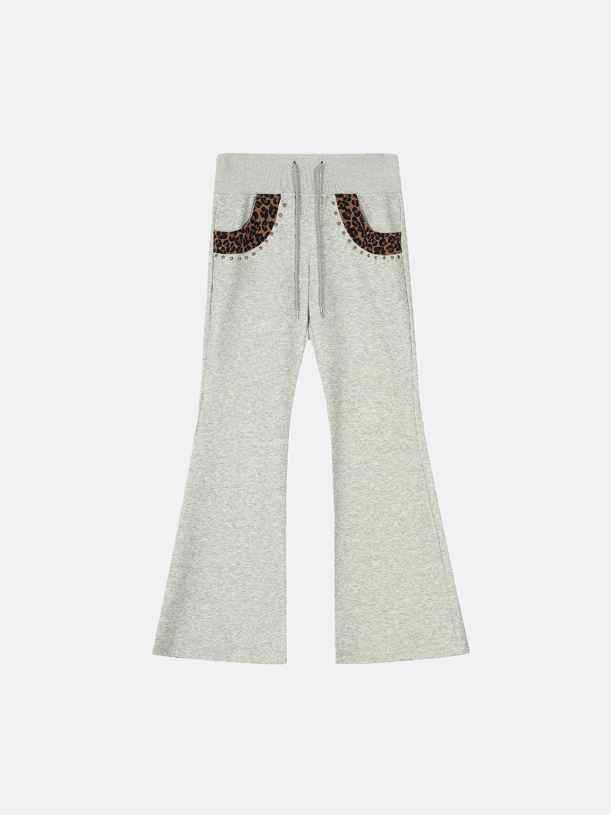 Pantalon super ample à cordon de serrage et clous léopard Haaura 