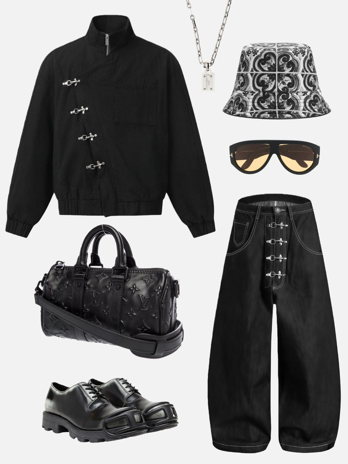 Haaura Metal Button Boxy Jacket