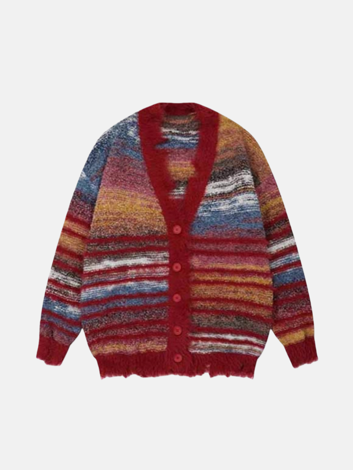 Haaura Fringe Stripe Cardigan