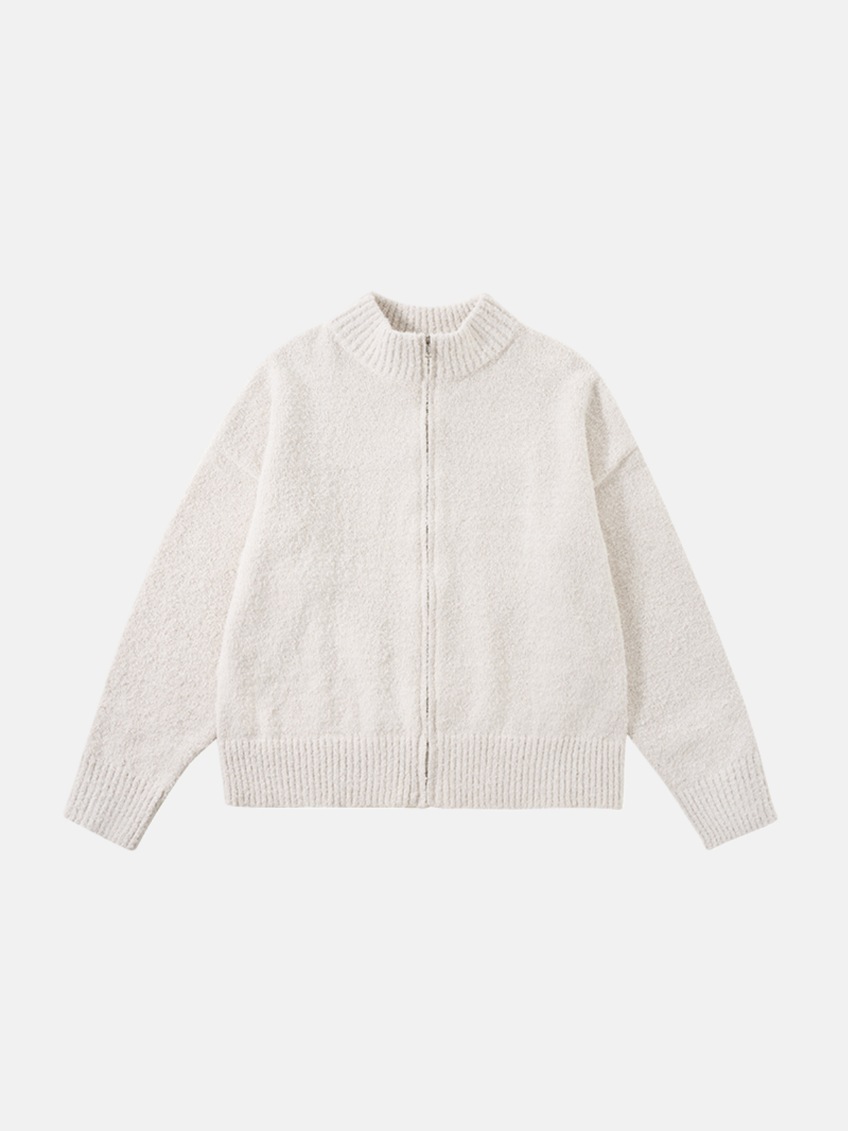 Haaura Plush Zip-Front Hooded Sweater