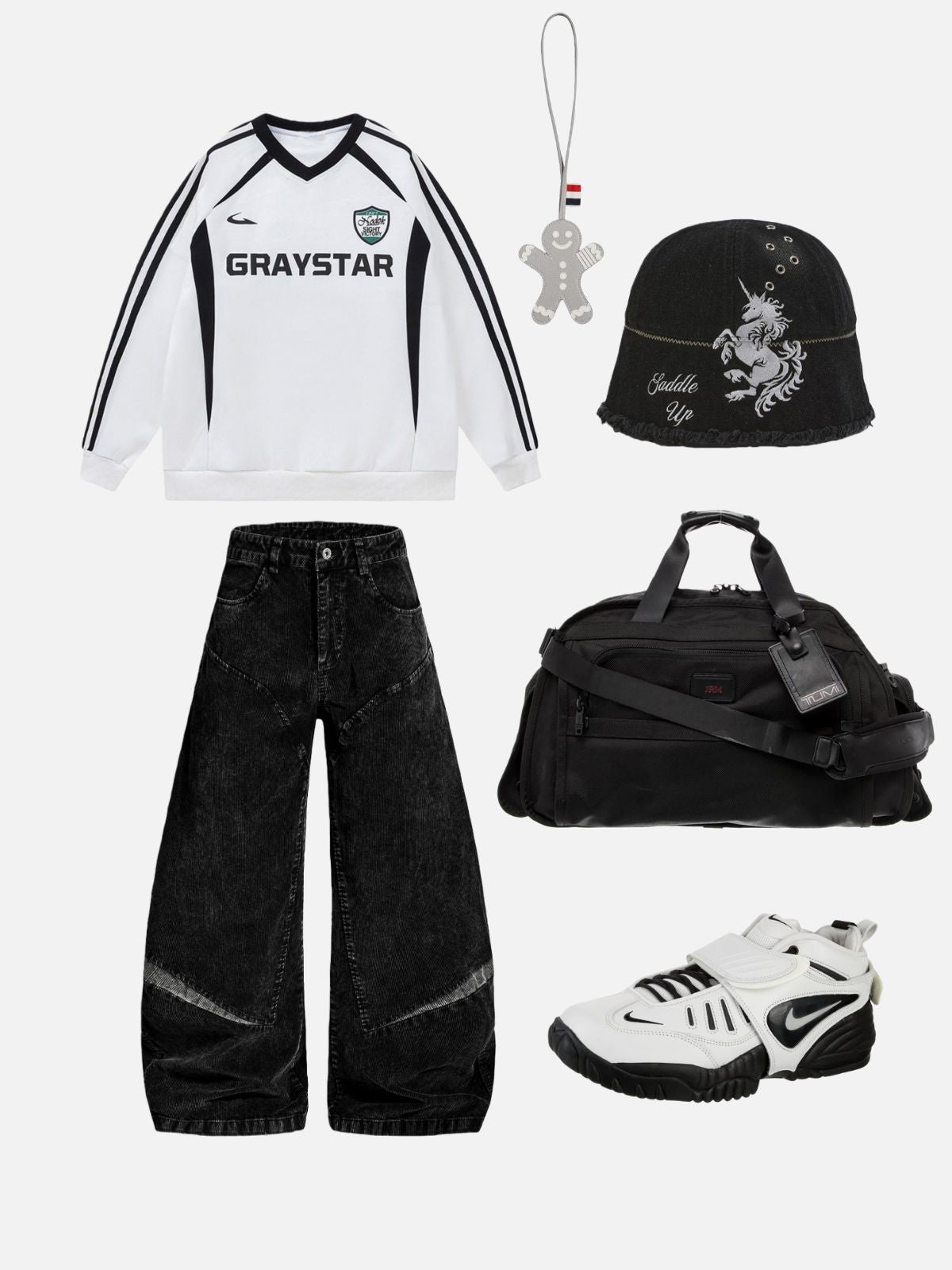 Haaura Graystar Badge Stripe Sweatshirt