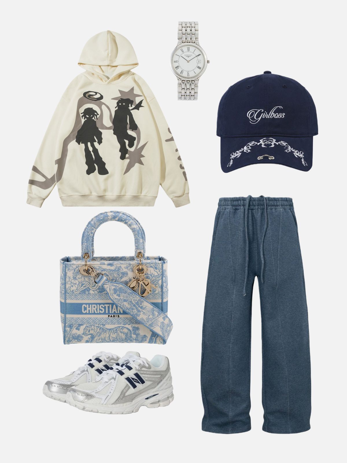 Haaura Fancy Yarn Baaggy Sweatpants
