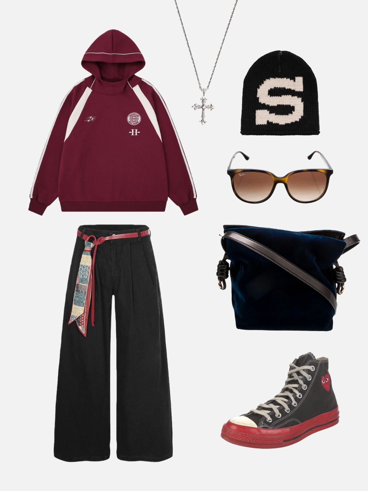 Haaura Sash & Scarf Super Baggy Pants