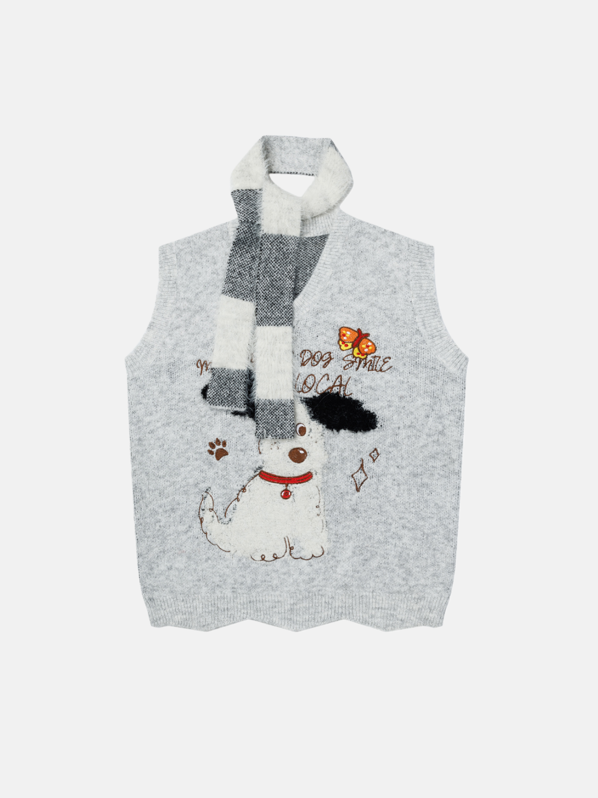 Haaura Dog Smile Local Graphic Knit Vest