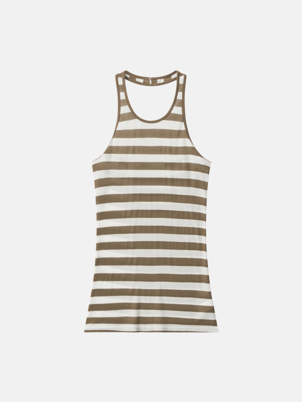 Haaura White Stripe Halter Open Back Top