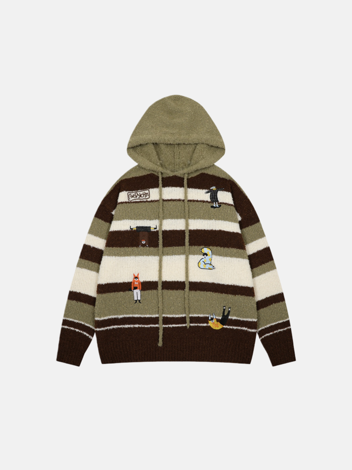 Pull à capuche en maille à rayures Haaura