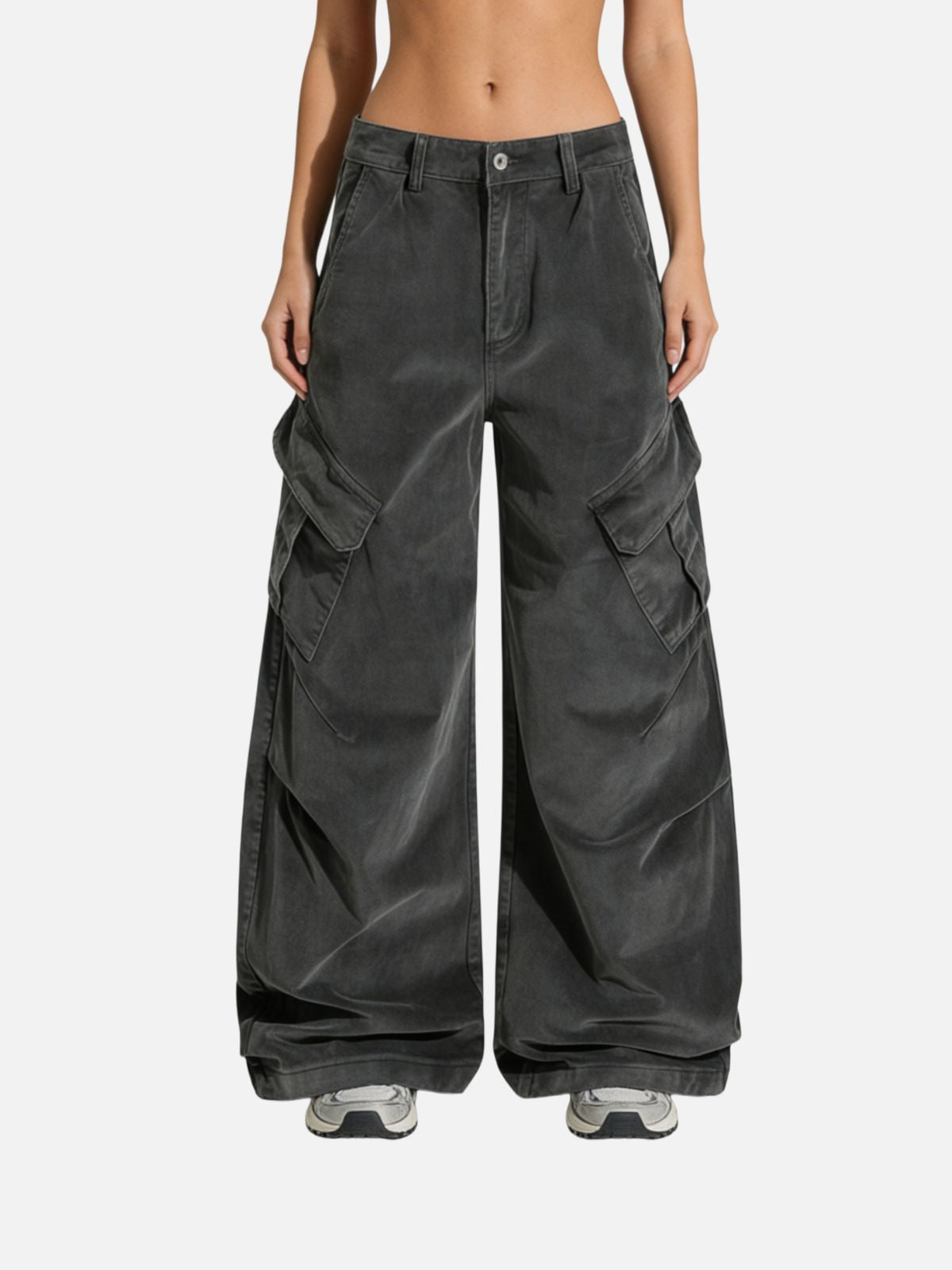 Haaura Corduroy Multi Pocket Baggy Barrel Pants