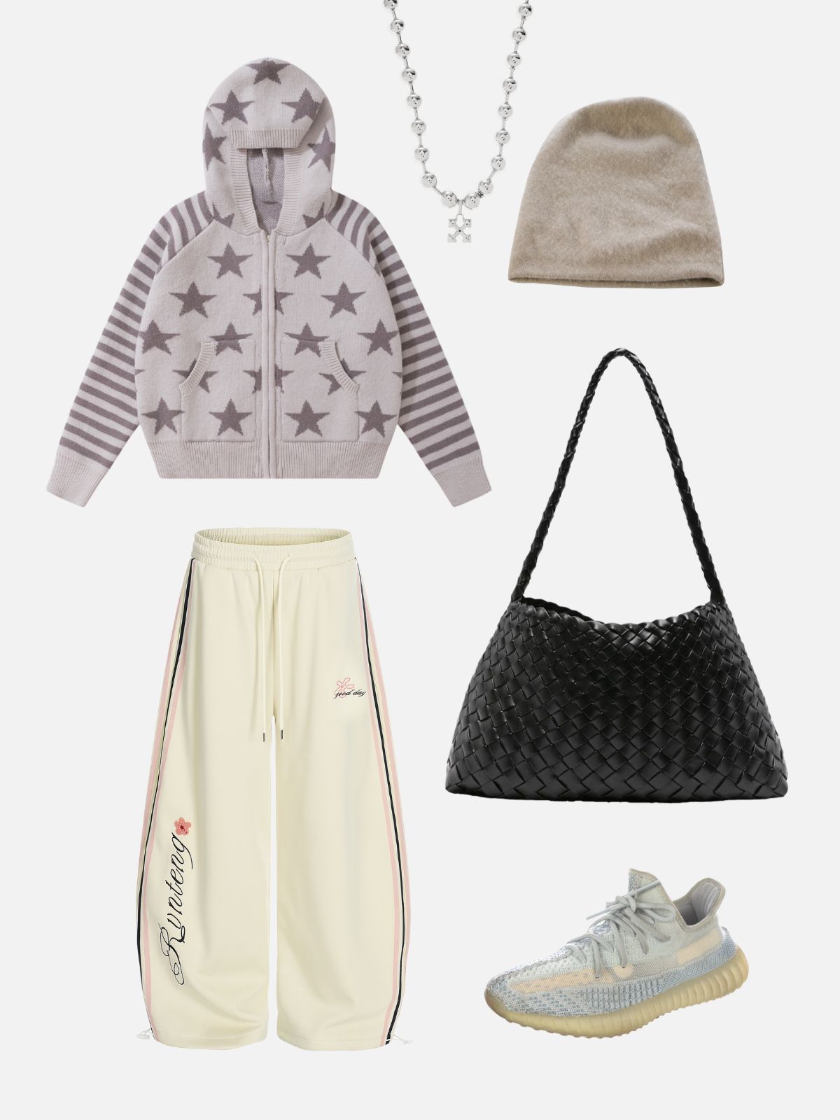 Haaura Runteng Good Day Embroidered Sweatpants