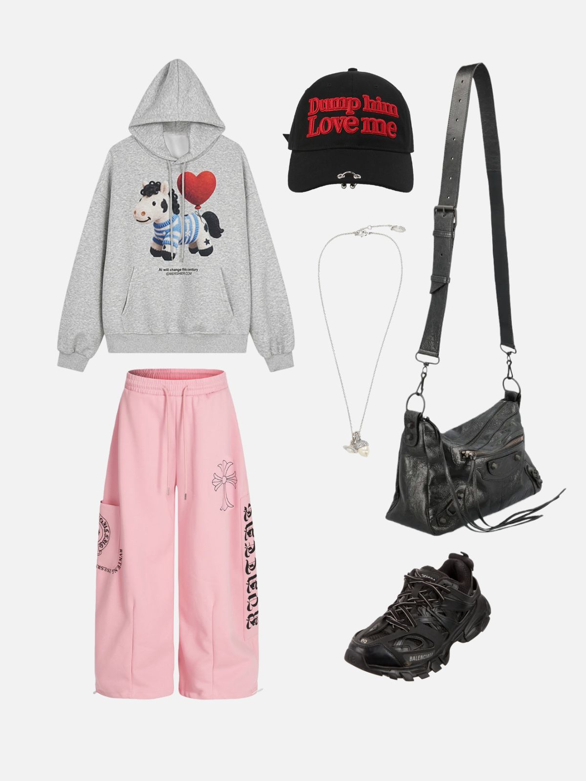 Haaura Pony Graphic Print Pullover Hoodie