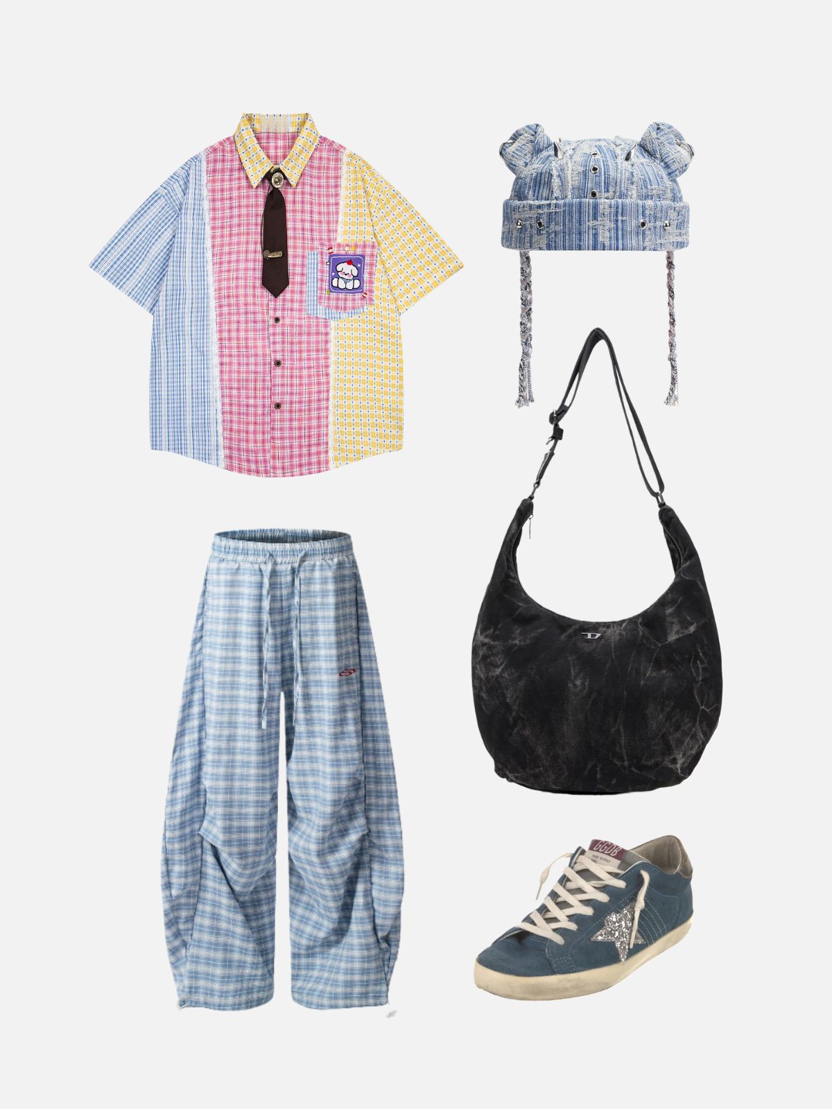 Haaura Puppy Patchwork Shirt