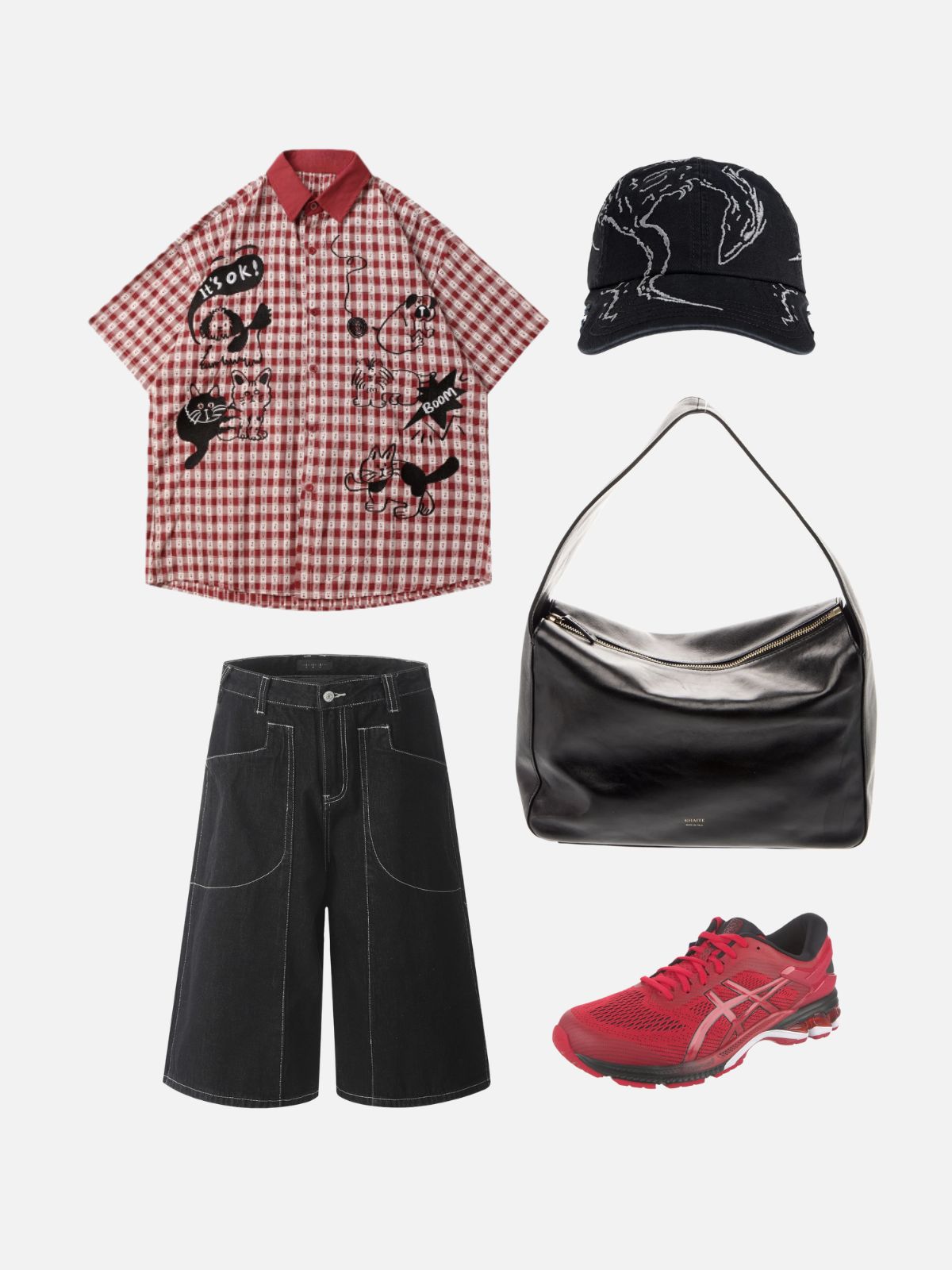 Haaura Contrast Stitch Jorts