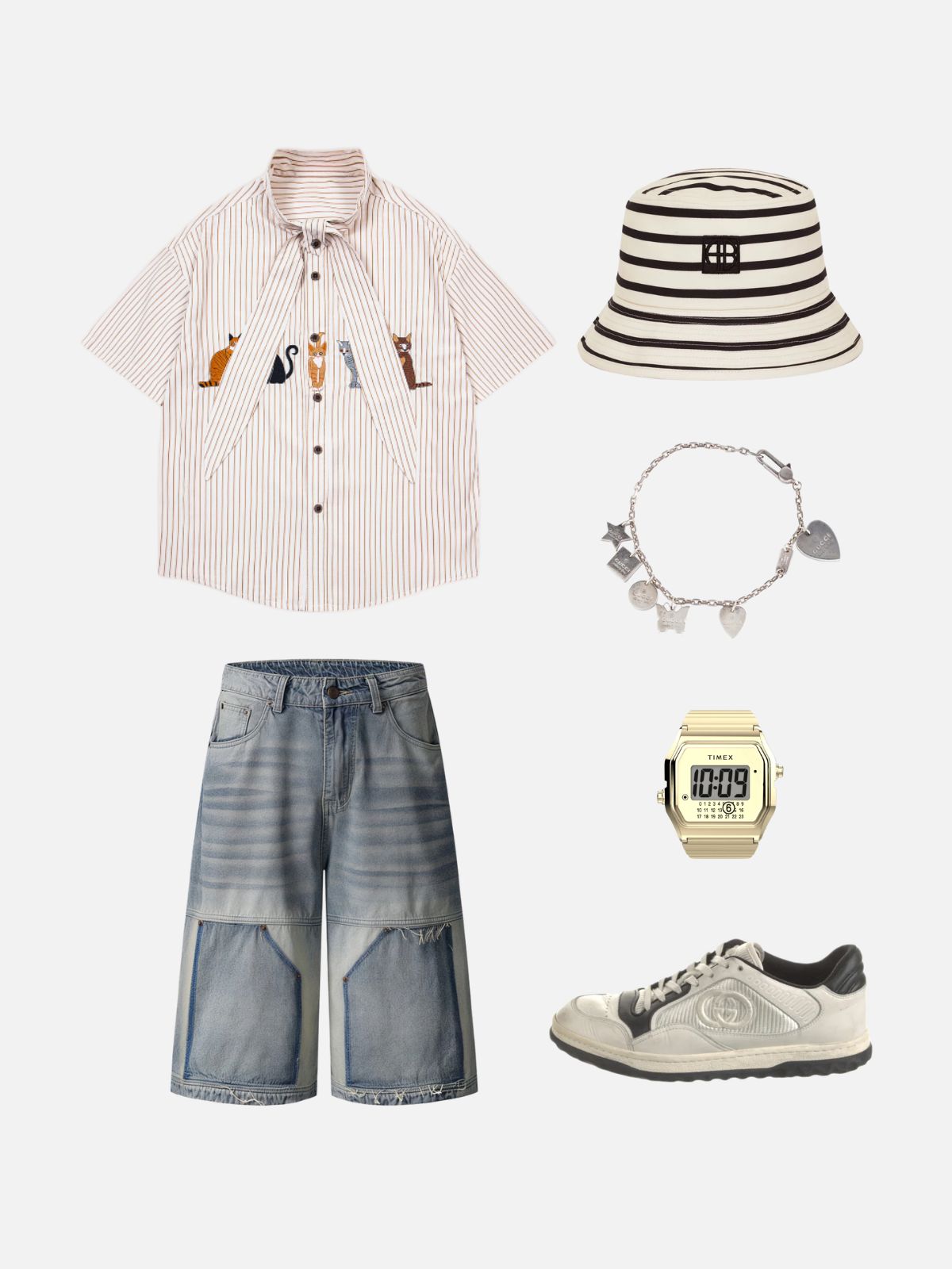 Haaura Panel Washed Longline Jorts