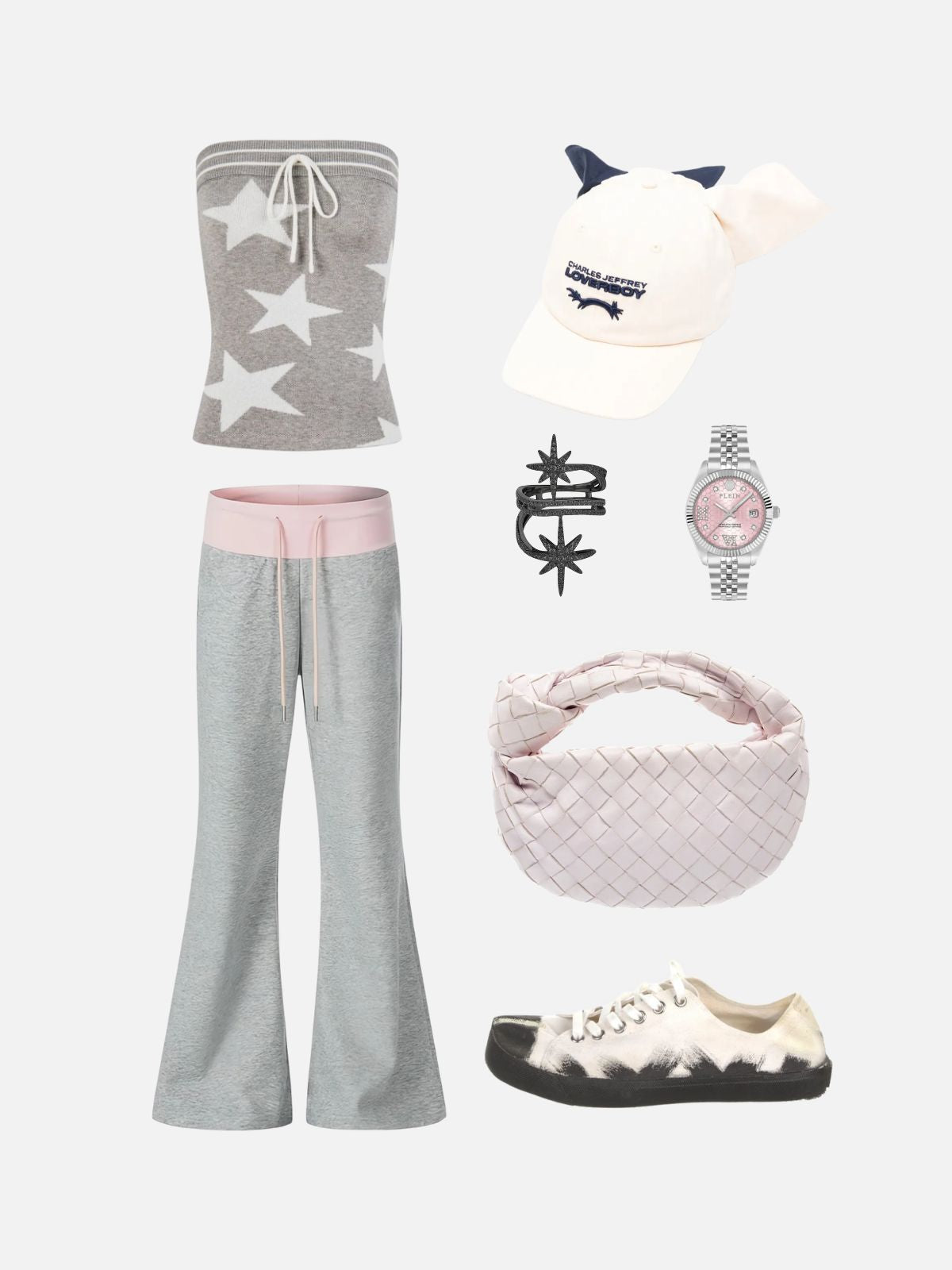 Haaura Contrast Waist Bootcut Sweatpants