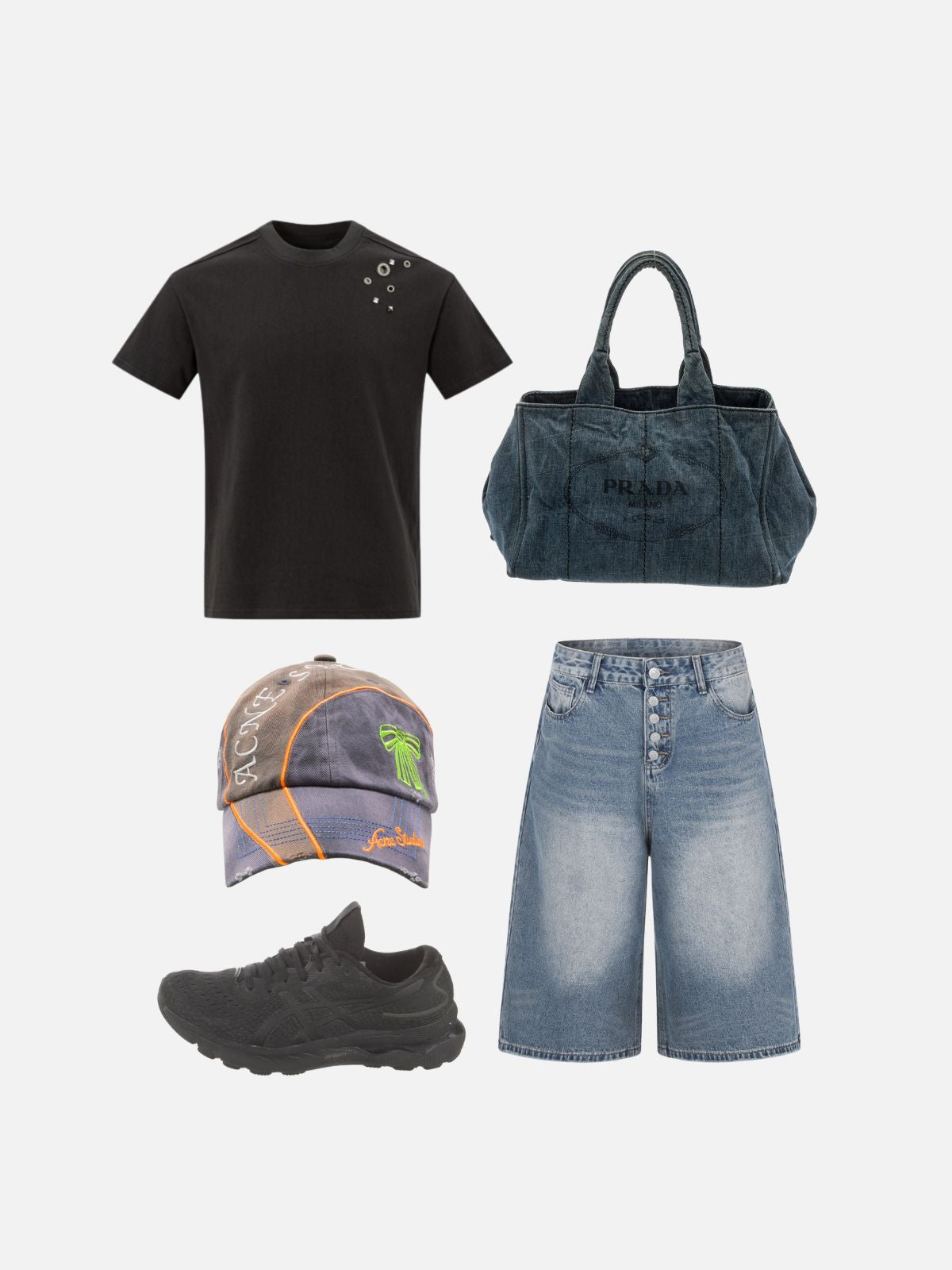 Haaura Button Fly Longline Jorts
