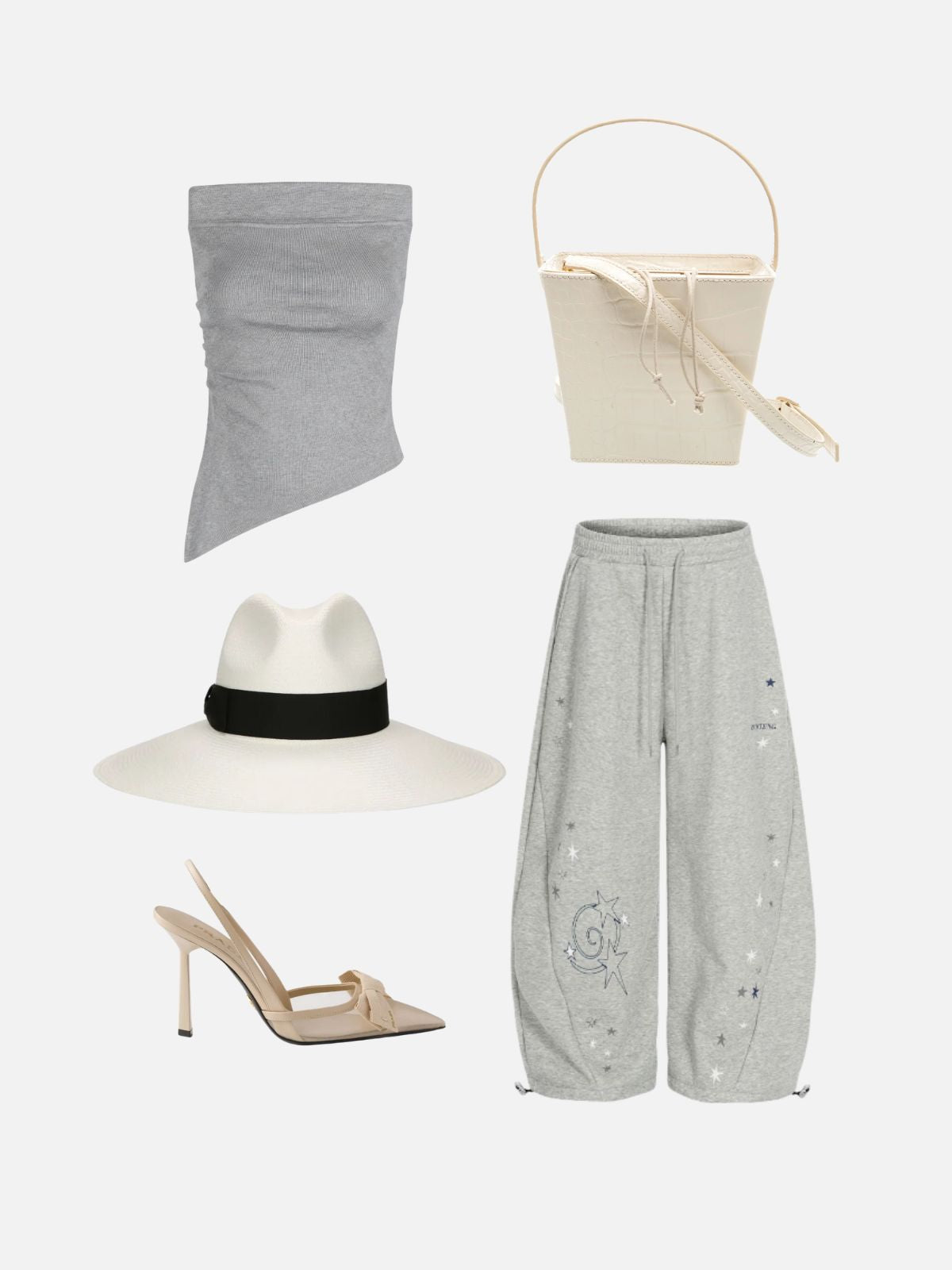 Haaura Ruched Asymmetric Tube Top