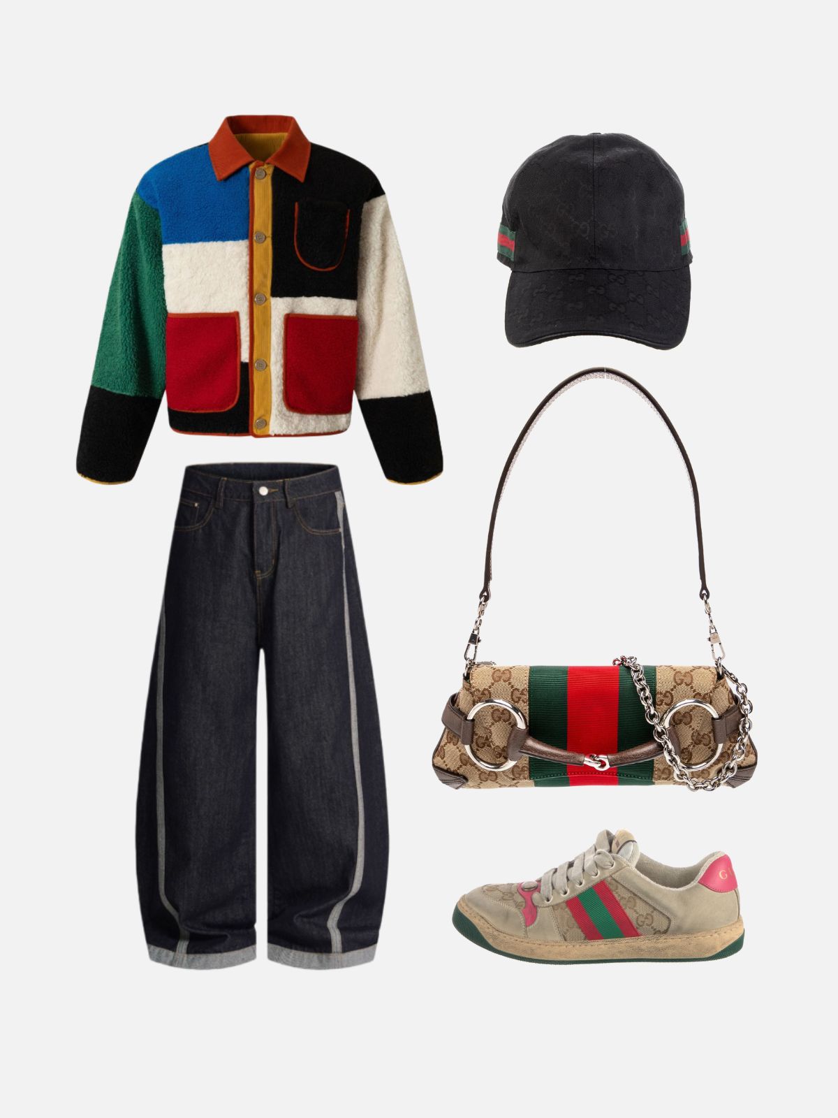 Haaura Color Block Sherpa Bomber Jacket