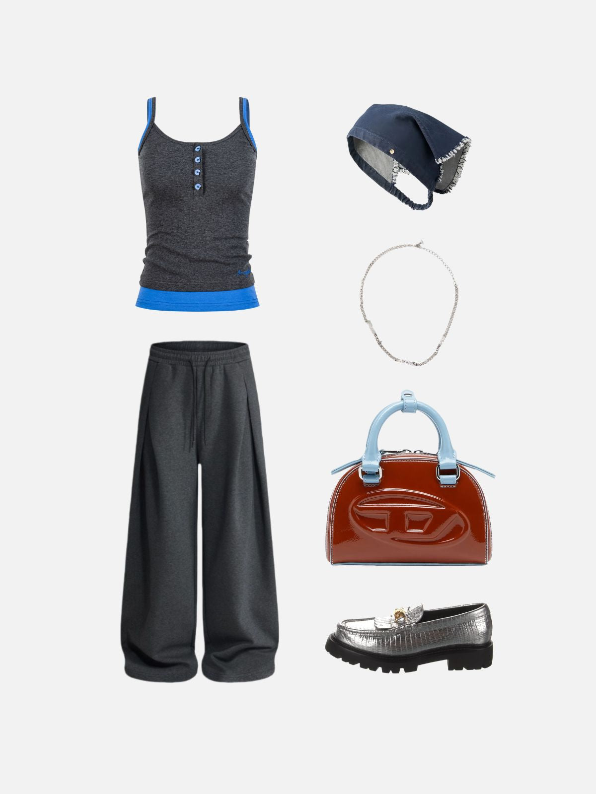 Haaura Contrast Layered Cami Top
