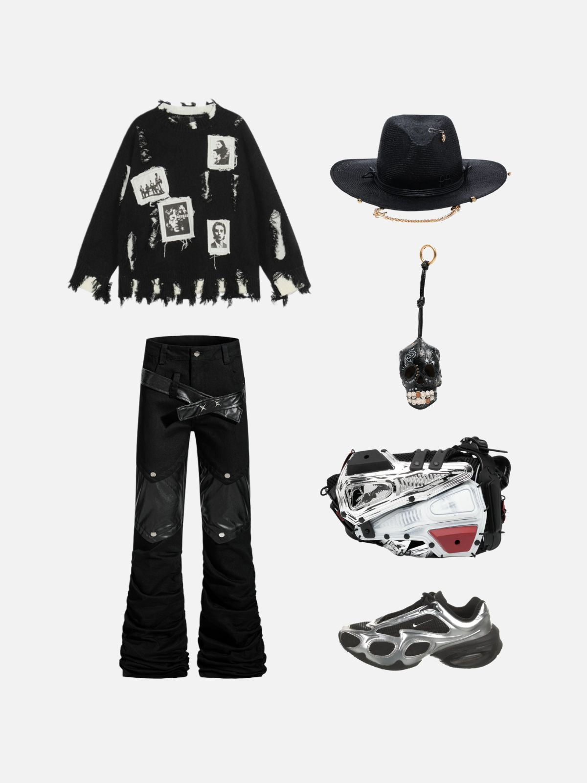 Haaura Star Belt Bootcut Pants