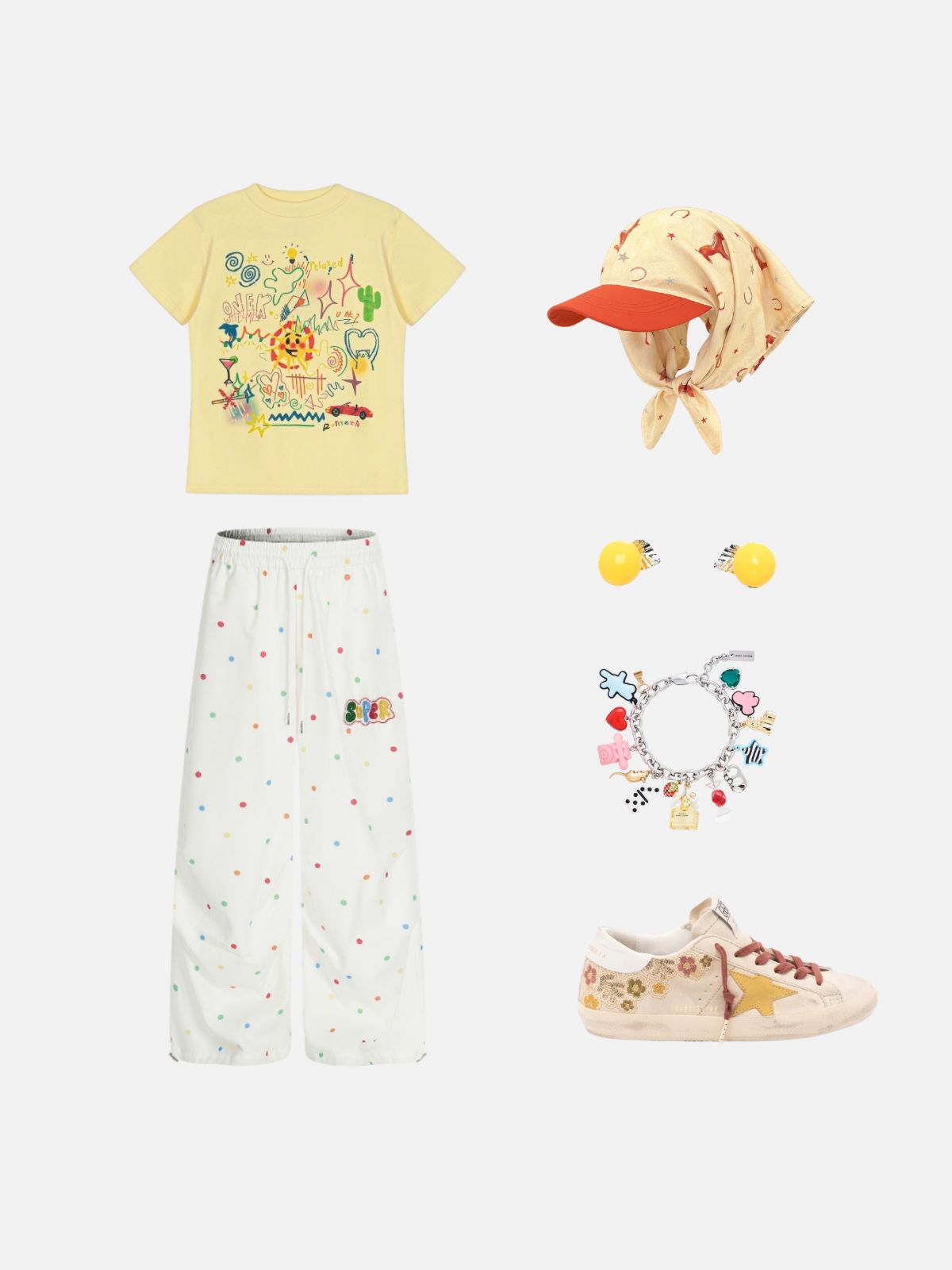 Haaura Animal & Moon Print Neck Flap Cap