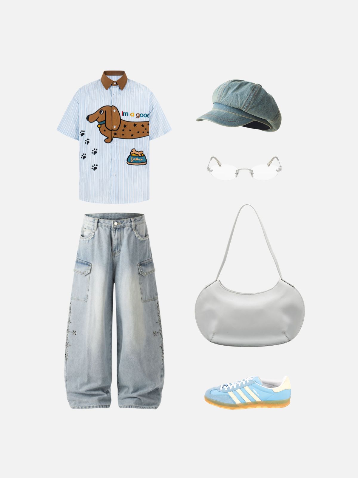 Haaura Denim Contrast Stitch Cap