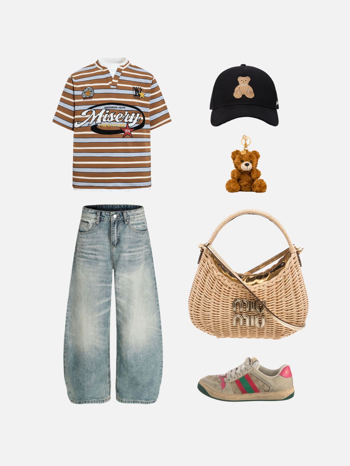 Haaura Vintage Patchwork Polo Tee