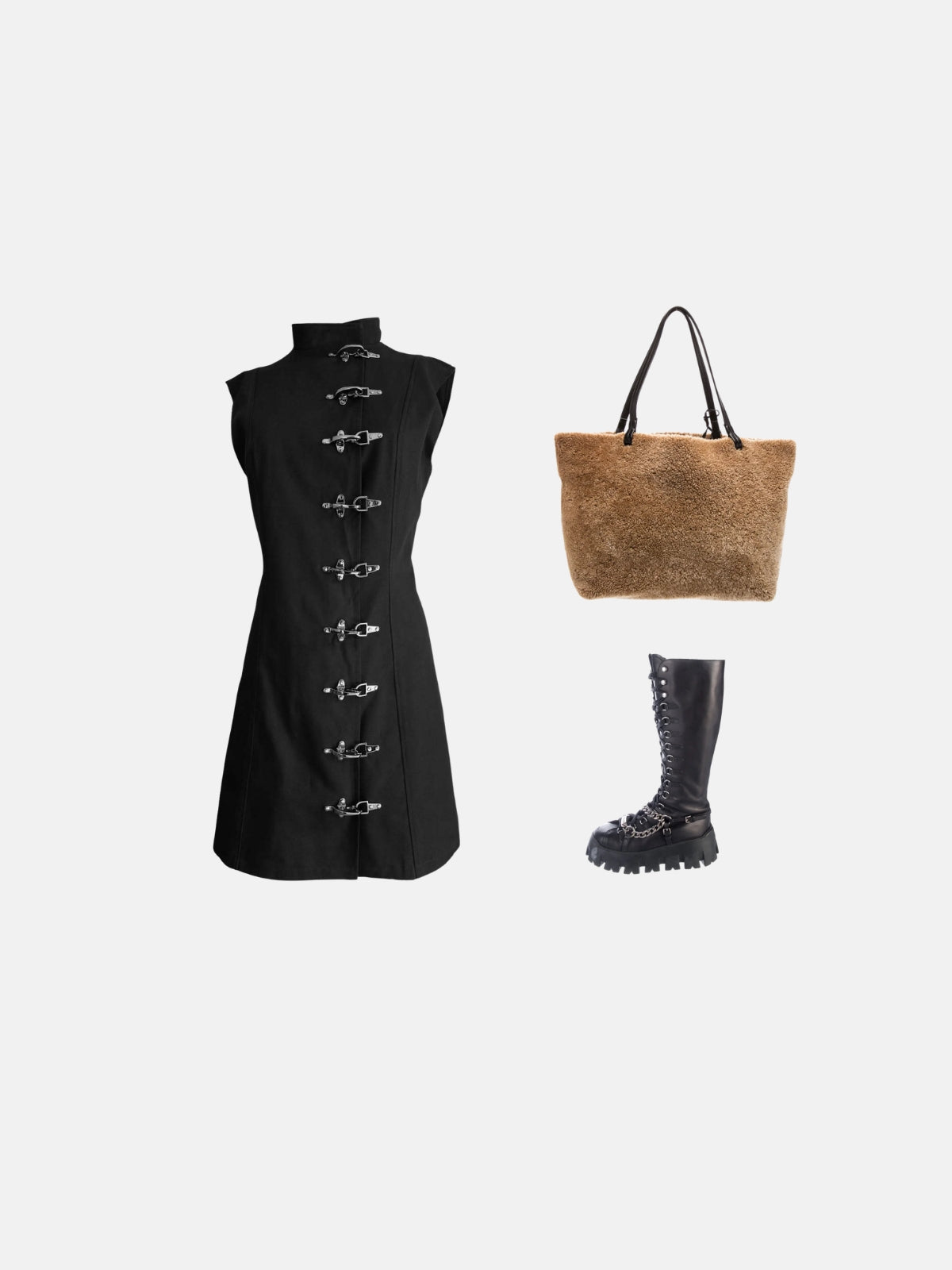 Haaura Fireman Clasp Sleeveless Dress