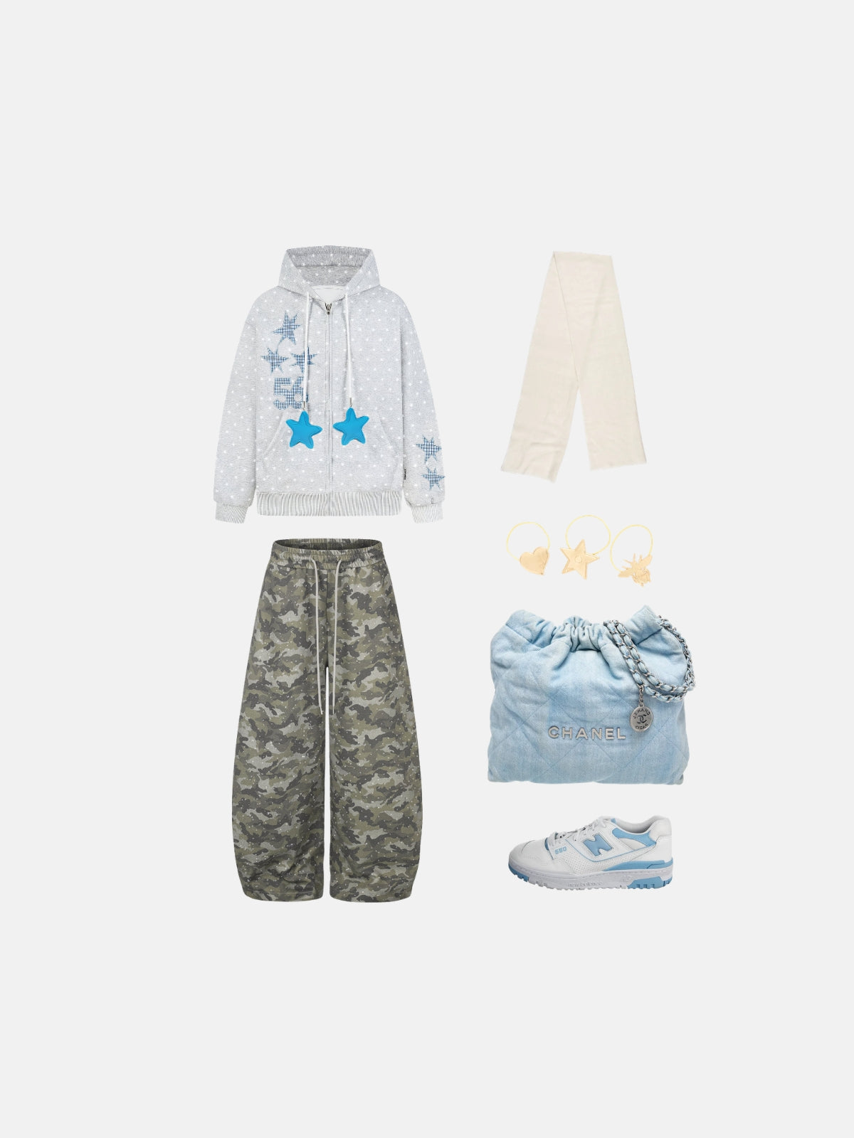 Haaura Camo Drawstring Baggy Sweatpants
